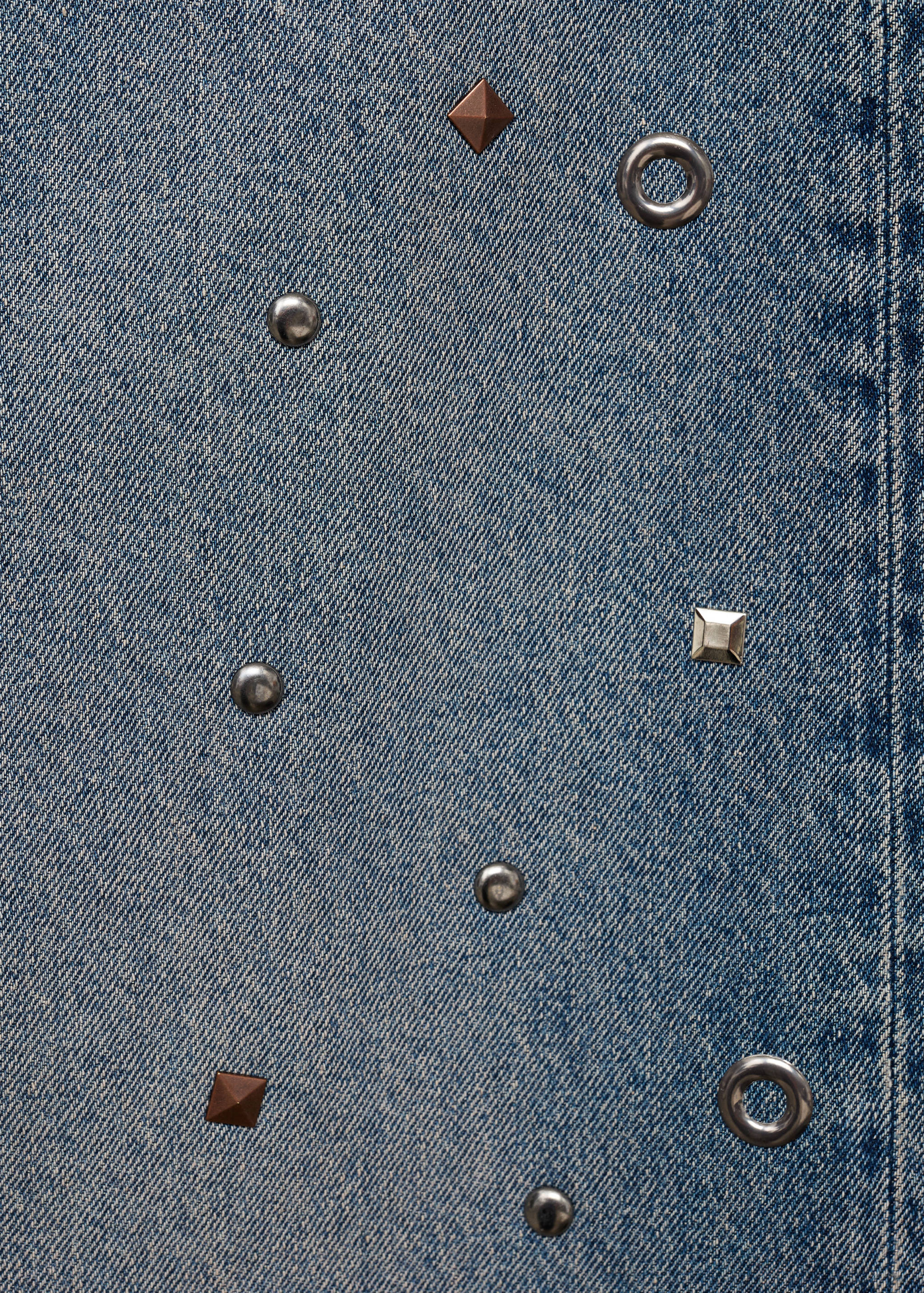 Straight-leg jeans with eyelets - Details of the article 0