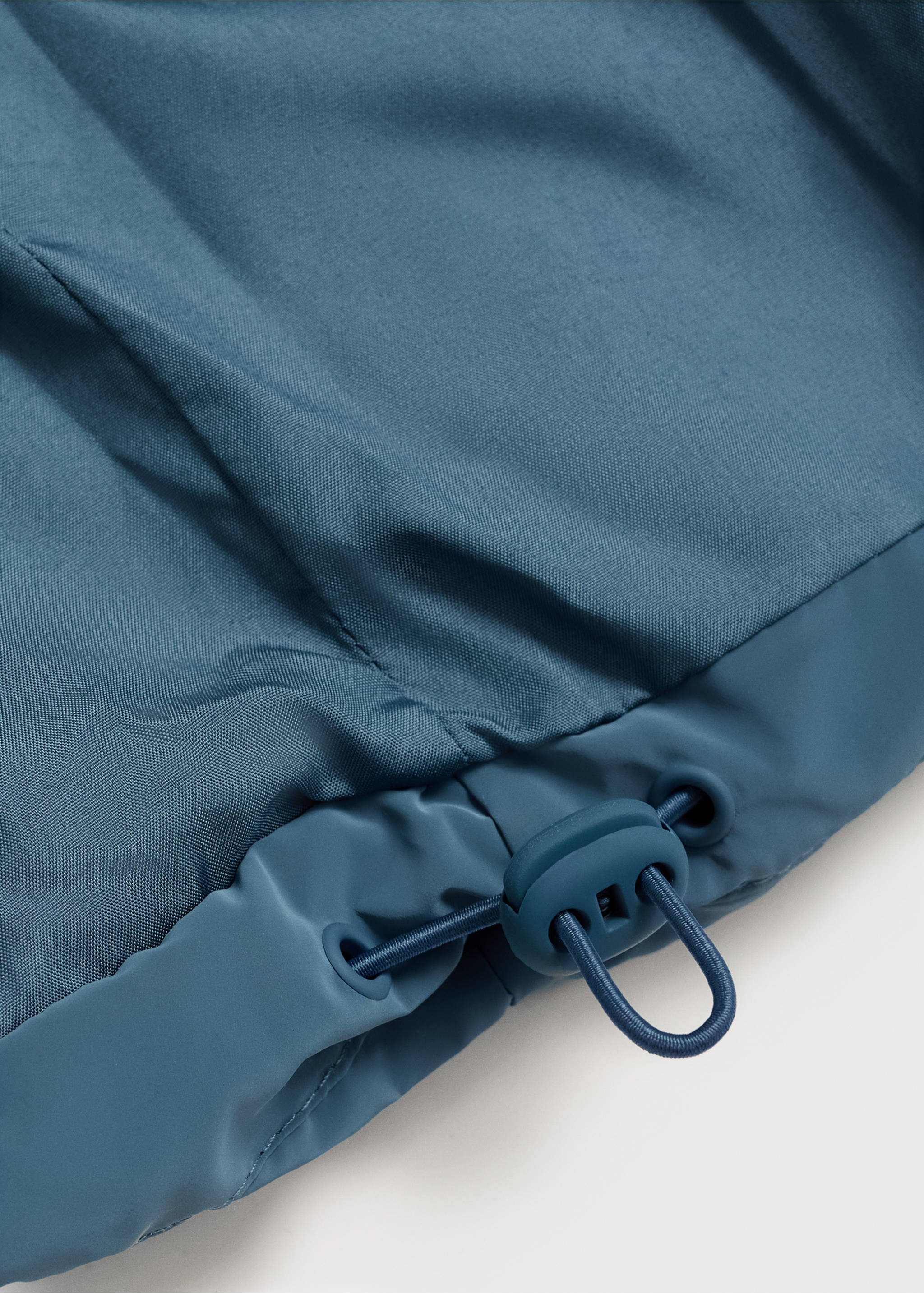 Waxed-effect padded anorak - Details of the article 0, Blue. Ref: 17036327-00.