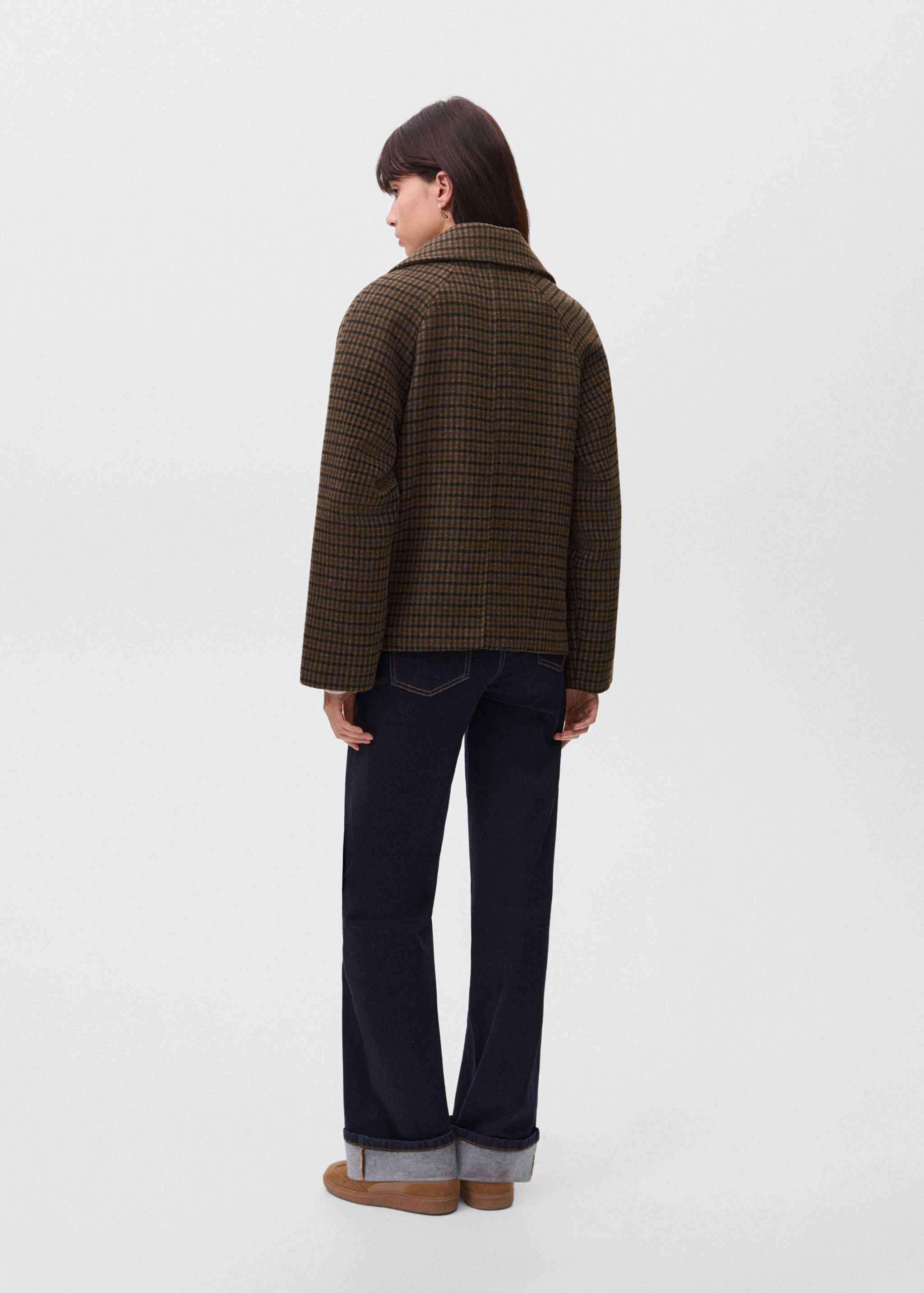 Checked wool-blend coat - Reverse of the article