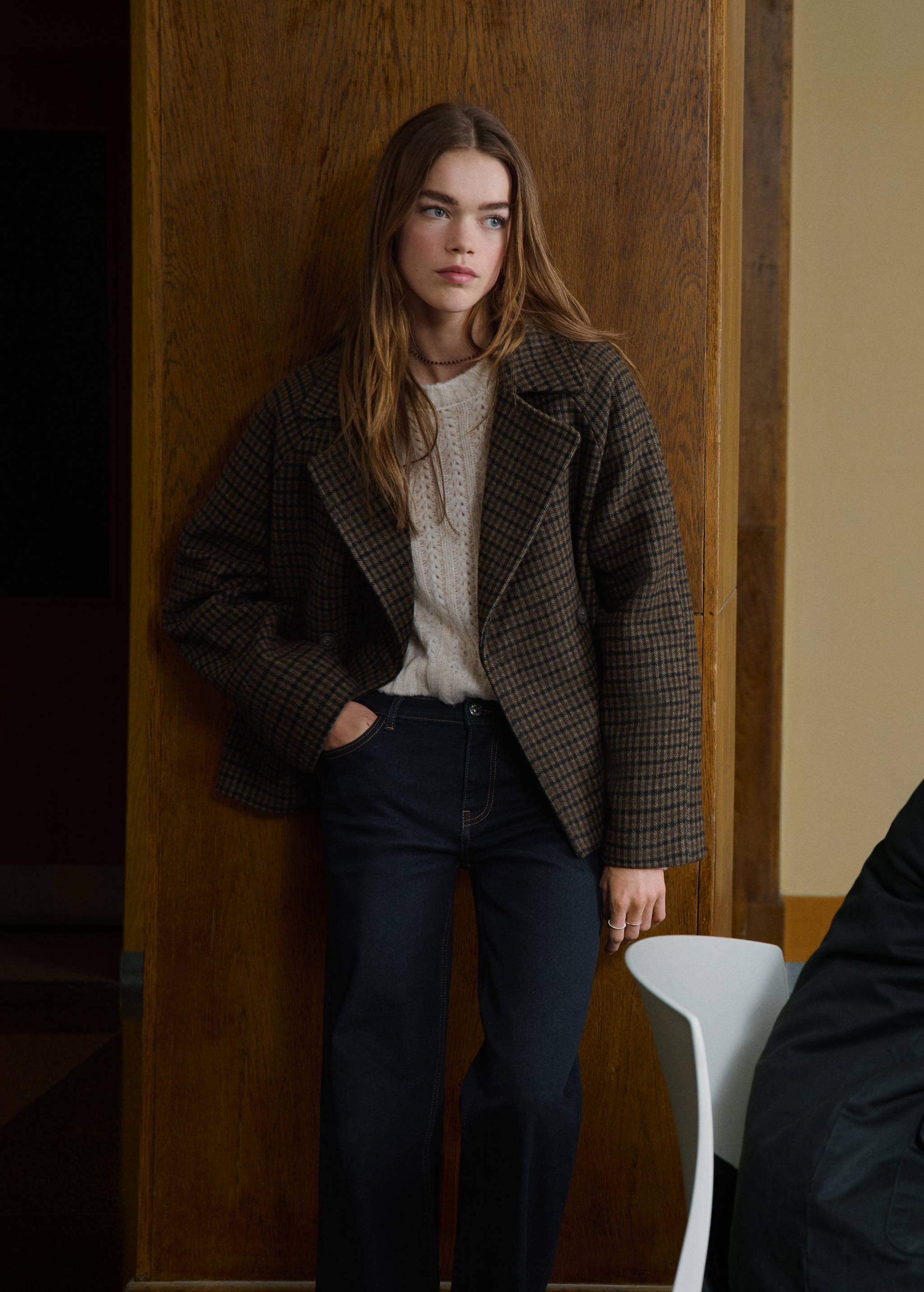 Checked wool-blend coat - Details of the article 5