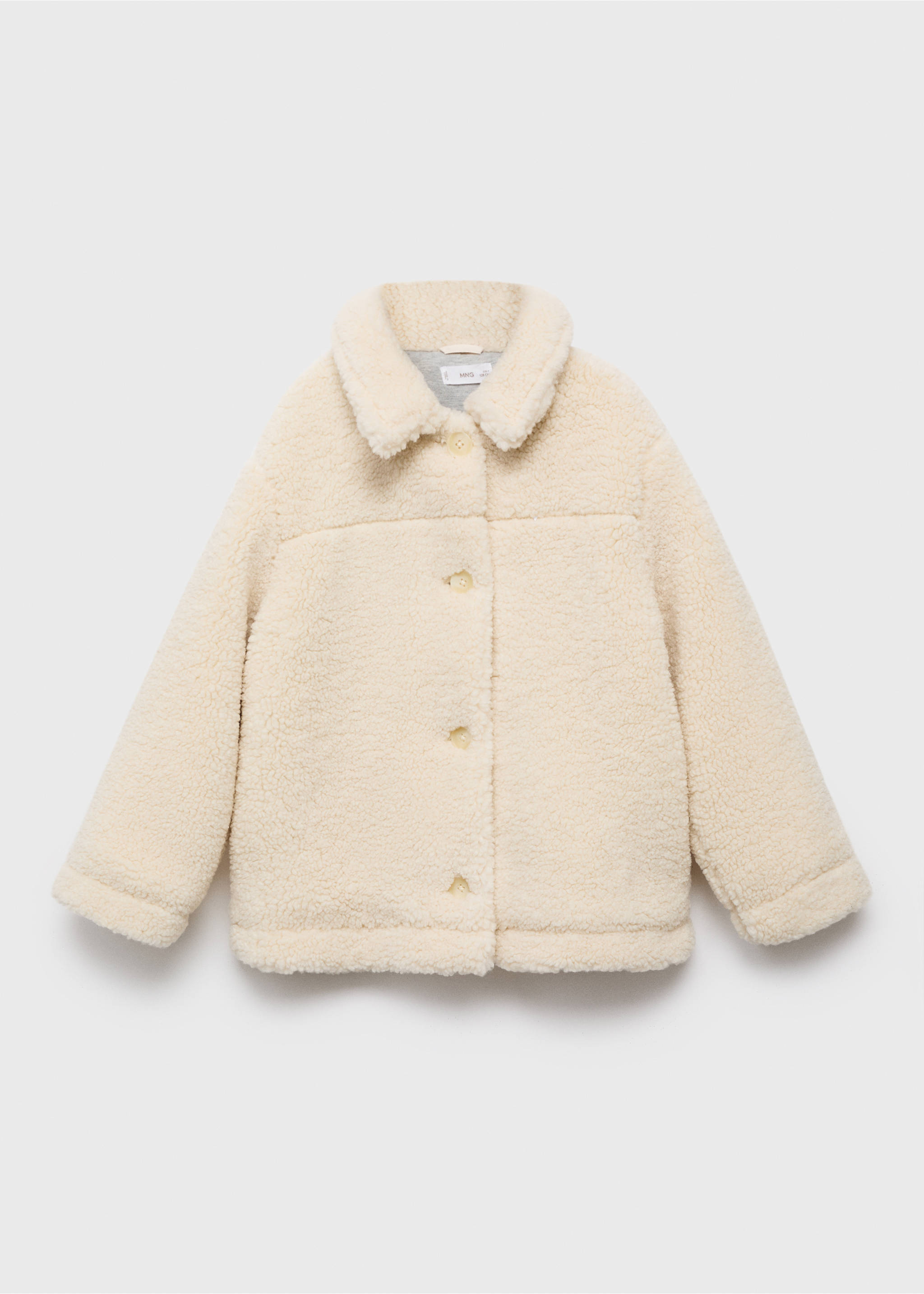 Manteau imitation mouton - Article sans modèle, Écru. Ref: 17036329-00.