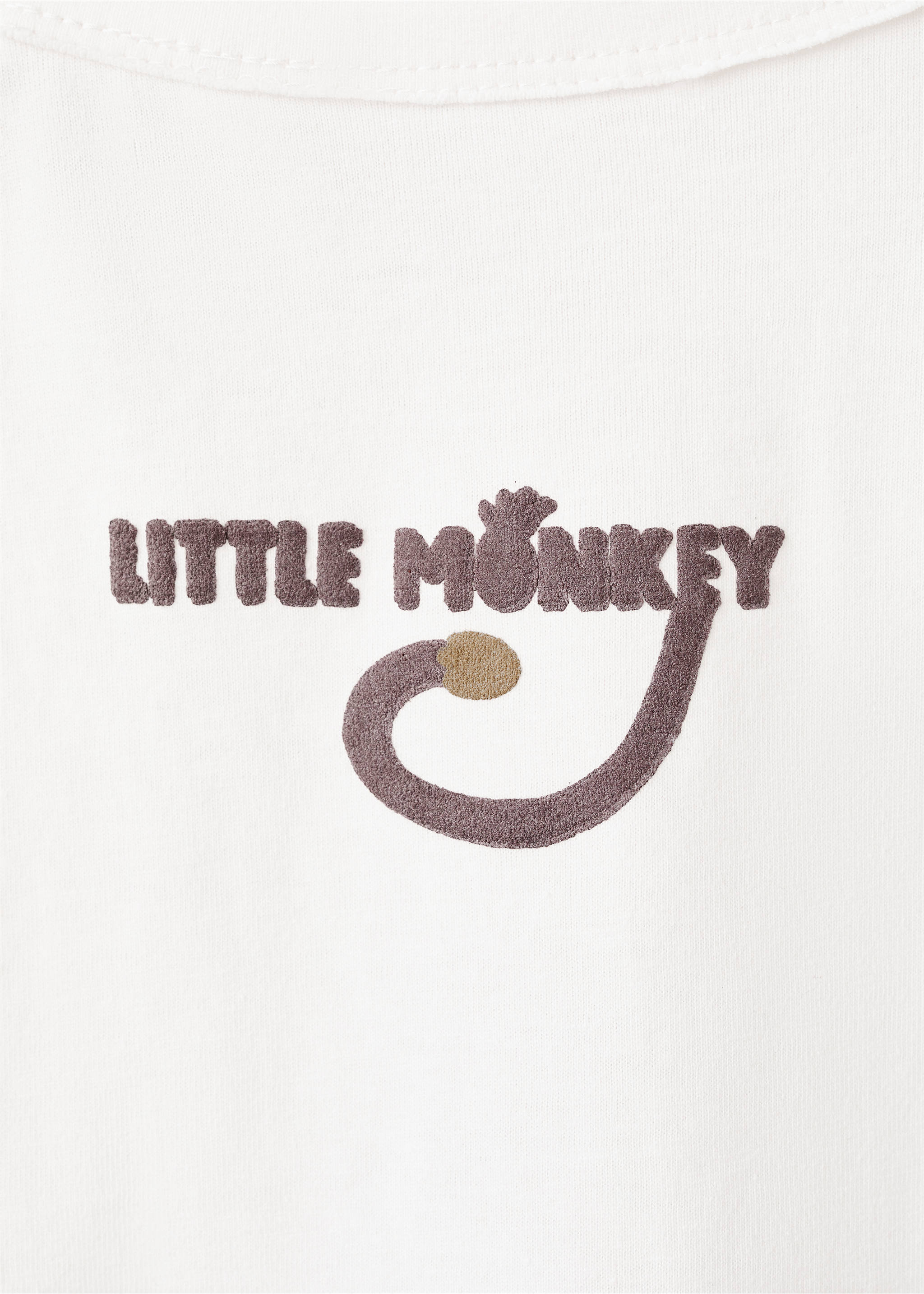 T-shirt imprimé relief - Détail de l'article 0, Blanc cassé. Ref: 17036340-00.