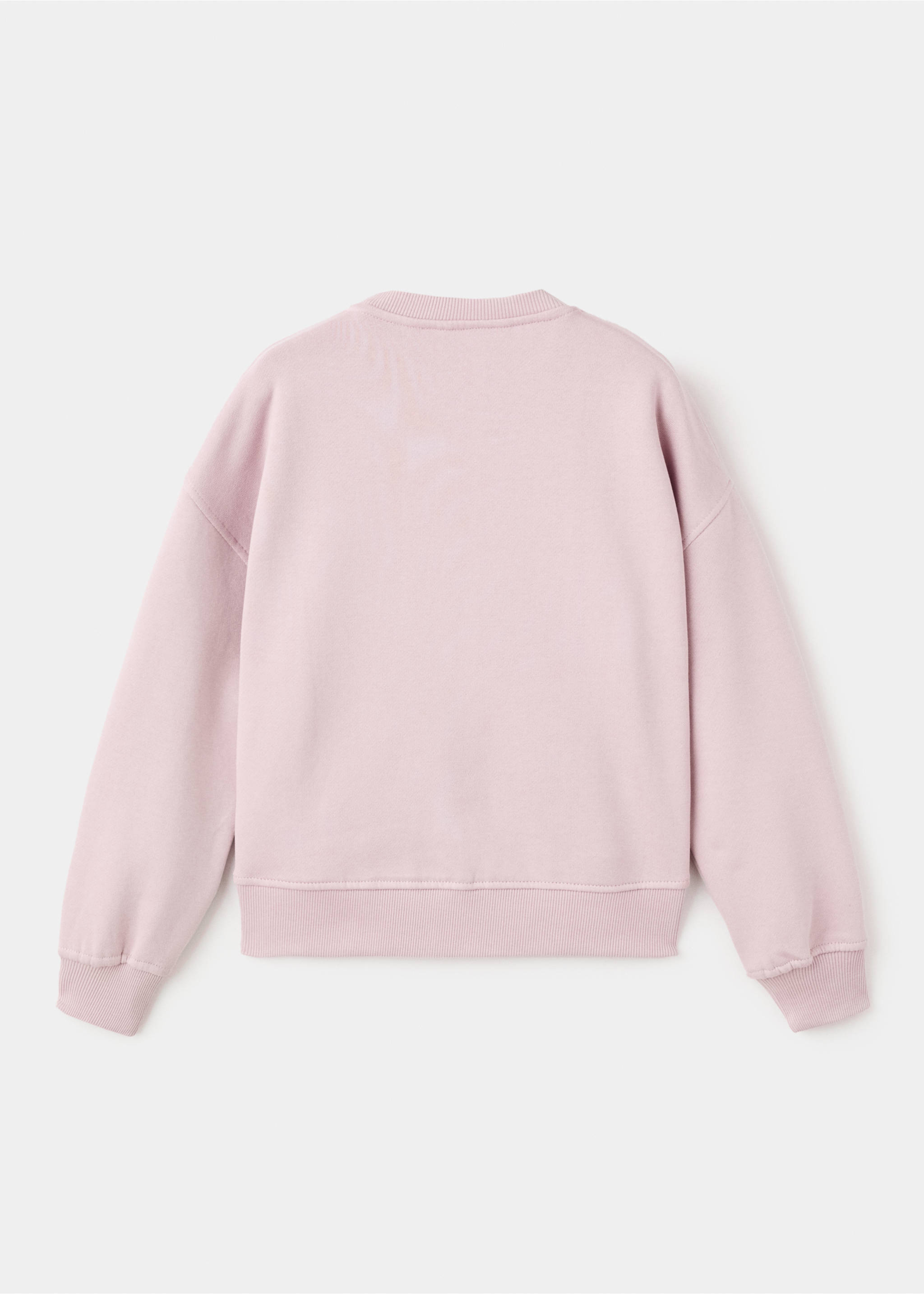 Printed cotton sweatshirt - Reverse of the article, Pink. Ref: 17036343-00.