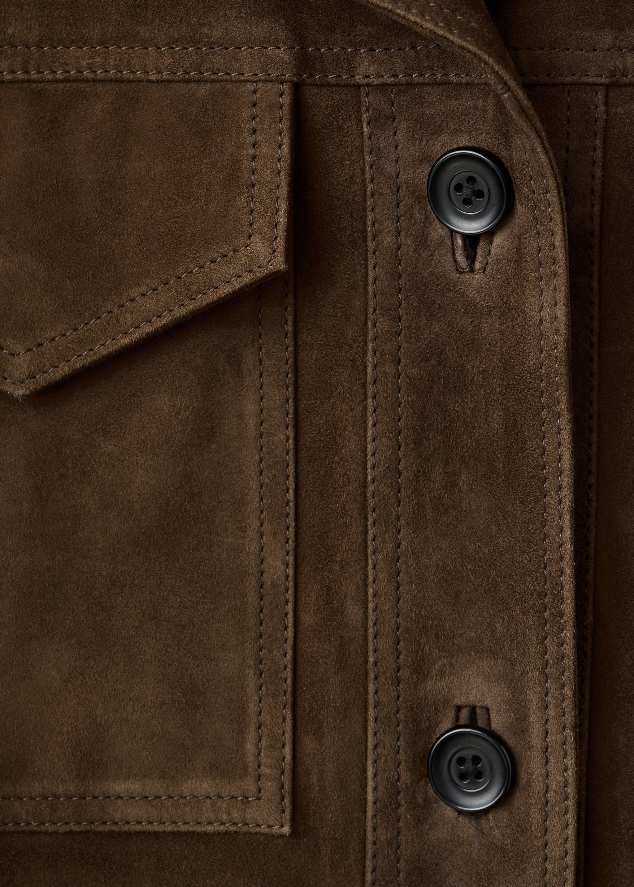 100% suede jacket with pockets - Details of the article 8