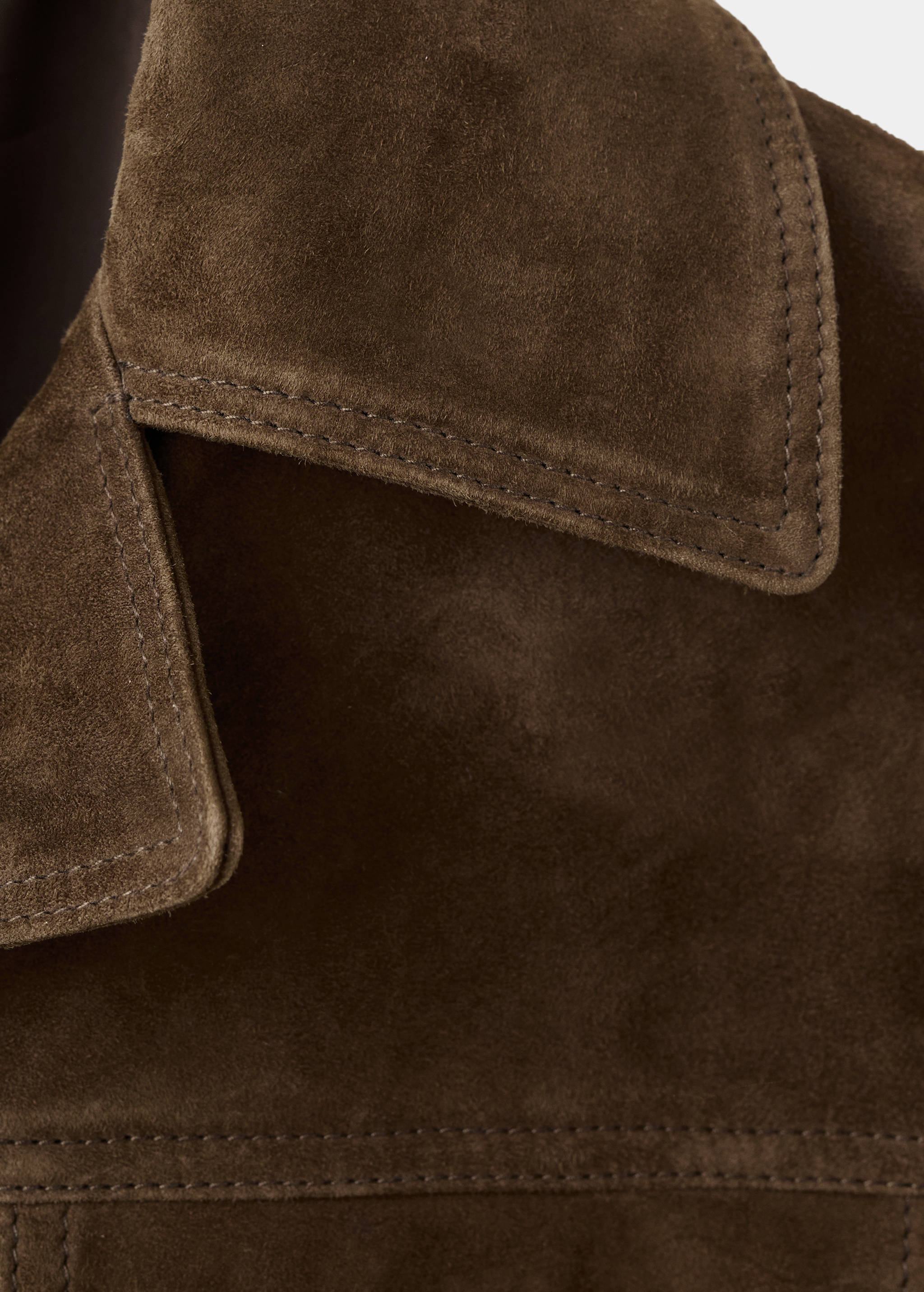 100% suede jacket with pockets - Details of the article 0