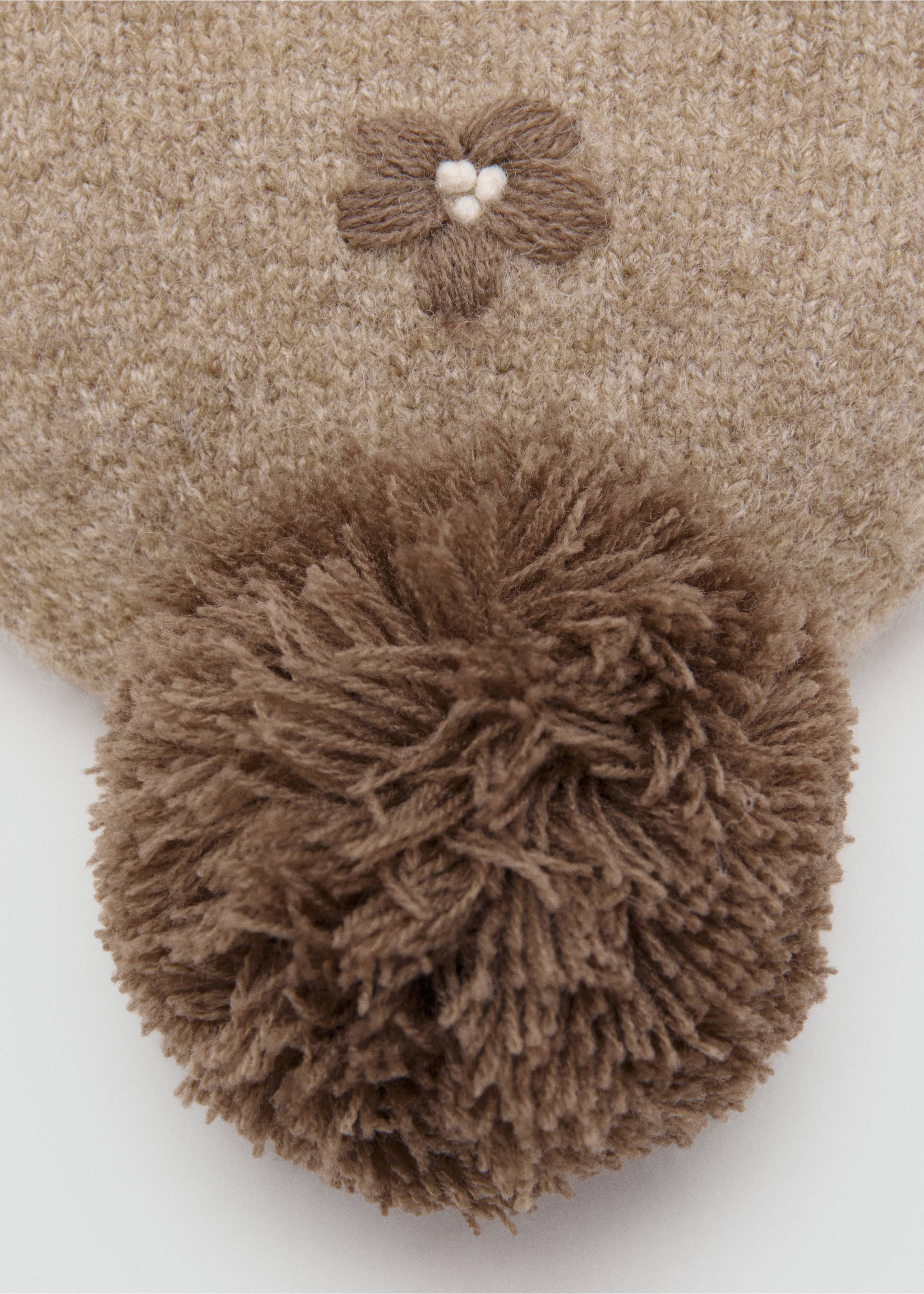 Bonnet à fleurs à pompon - Détail de l'article 1, Sable. Ref: 17036349-00.
