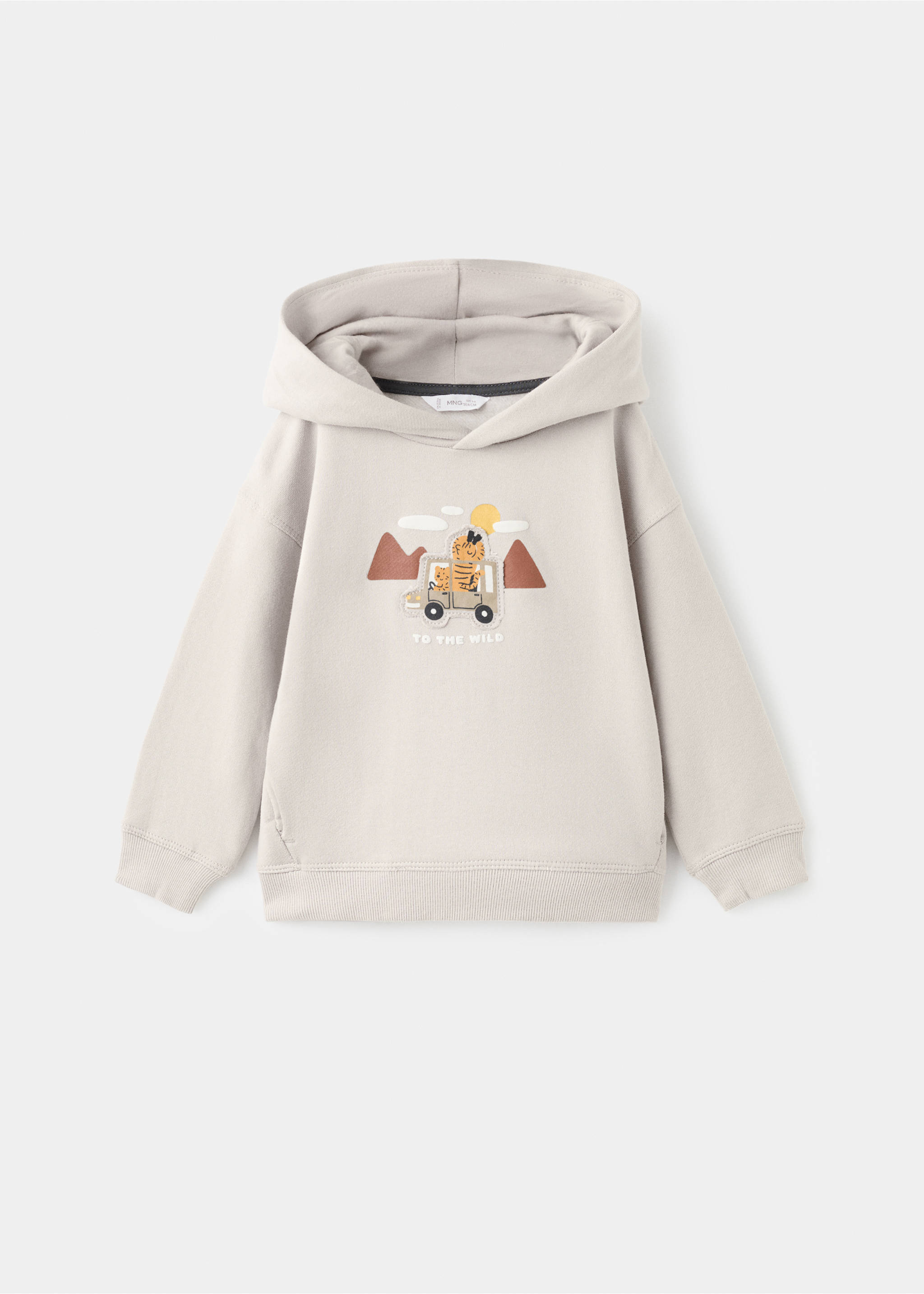 Sudadera bordada estampada - Artículo sin modelo, Arena. Ref: 17036350-00.