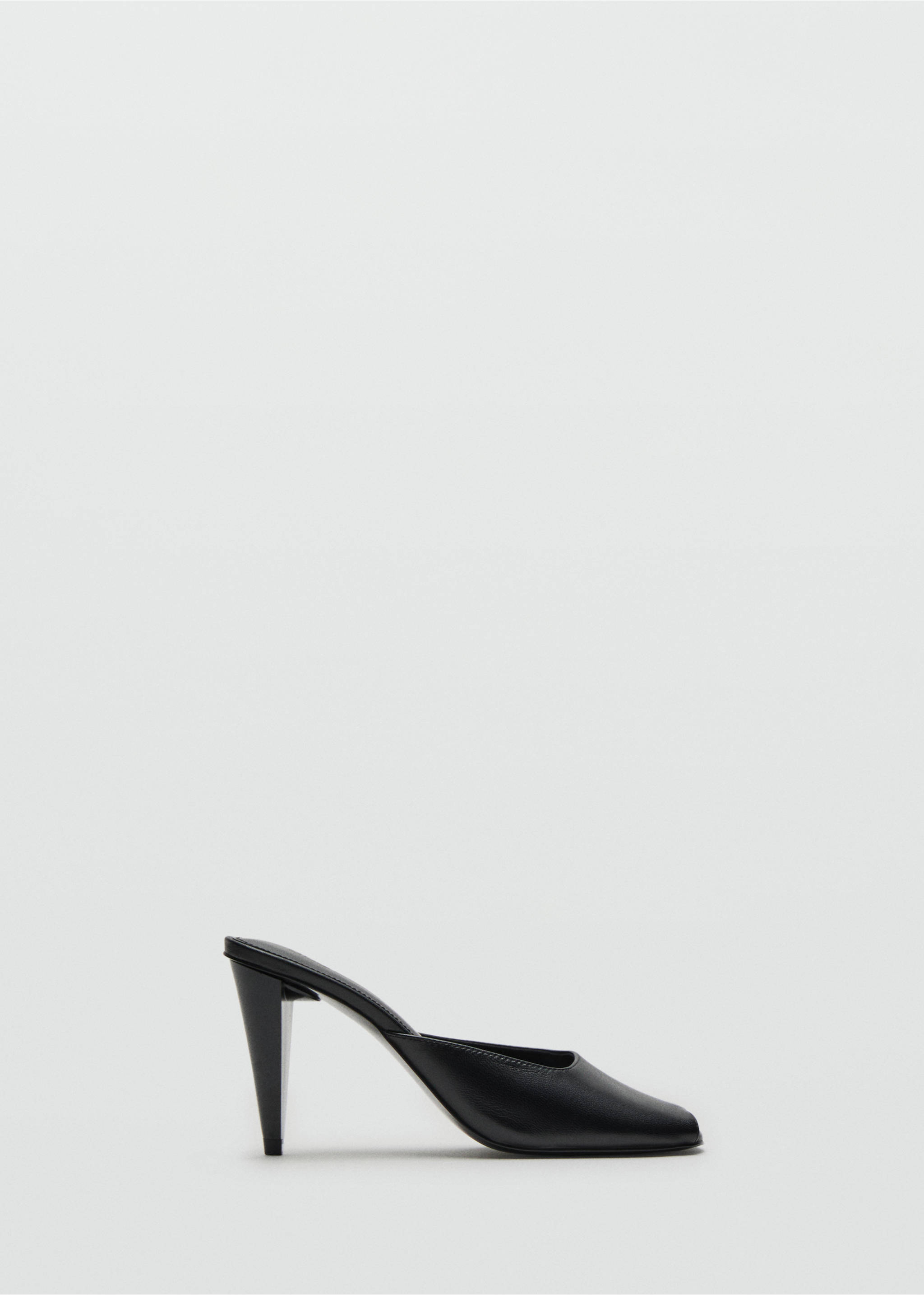 Open-toe leather shoes - Article without model, Black. Ref: 17036355-00.