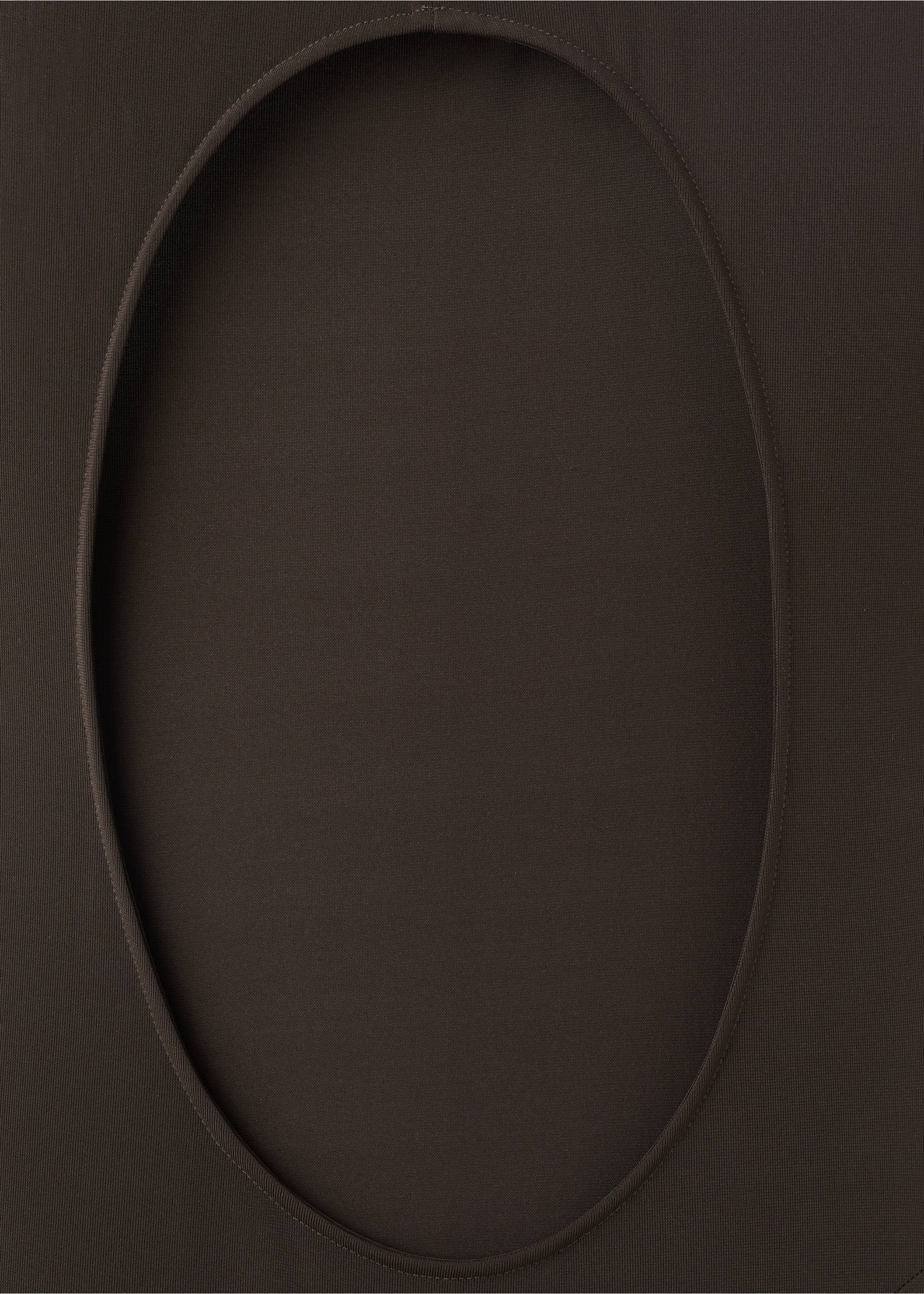 Godet dress with back opening - Details of the article 0, Brown. Ref: 17036359-00.