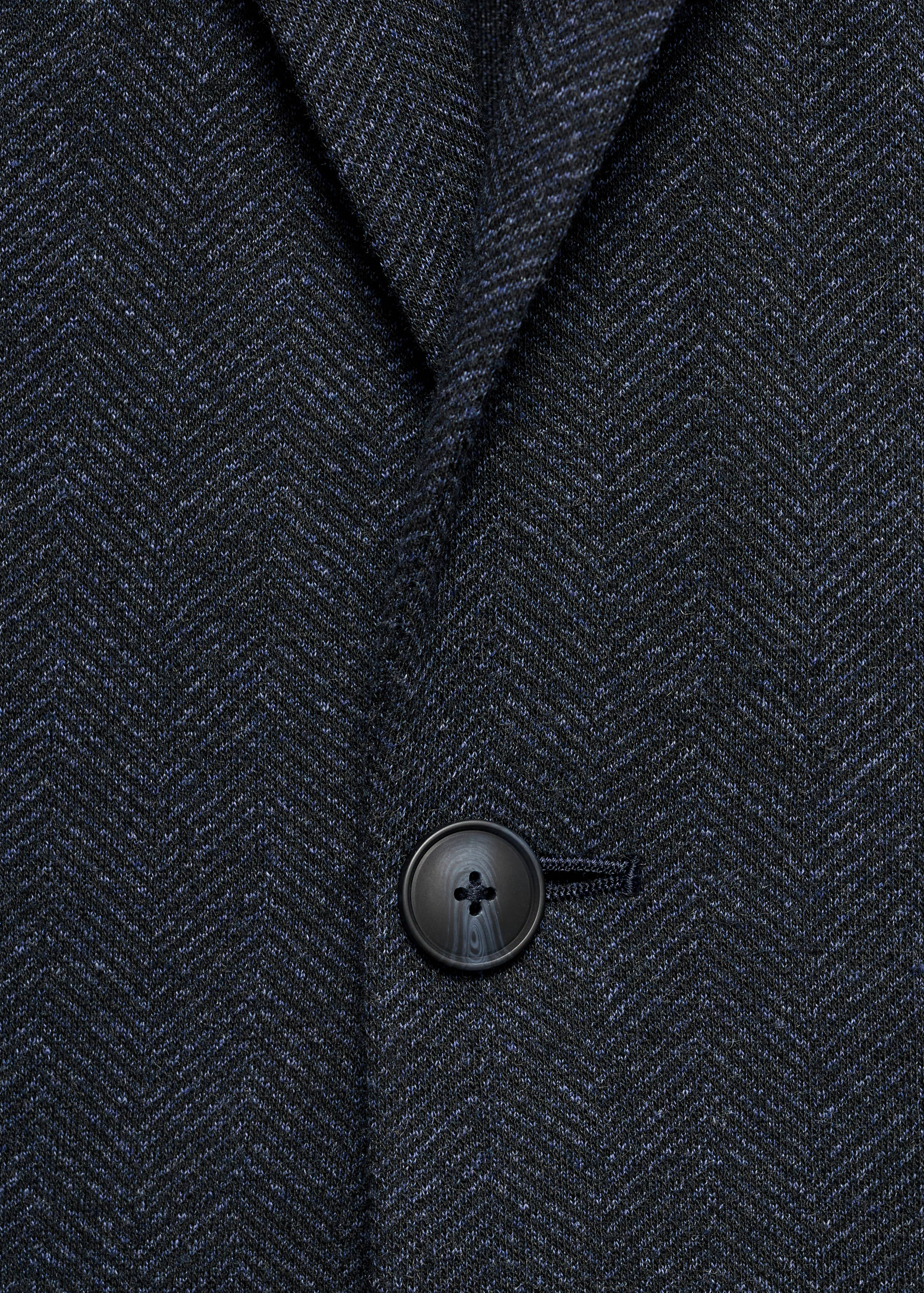 Slim-fit herringbone tailored jacket - Details of the article 0