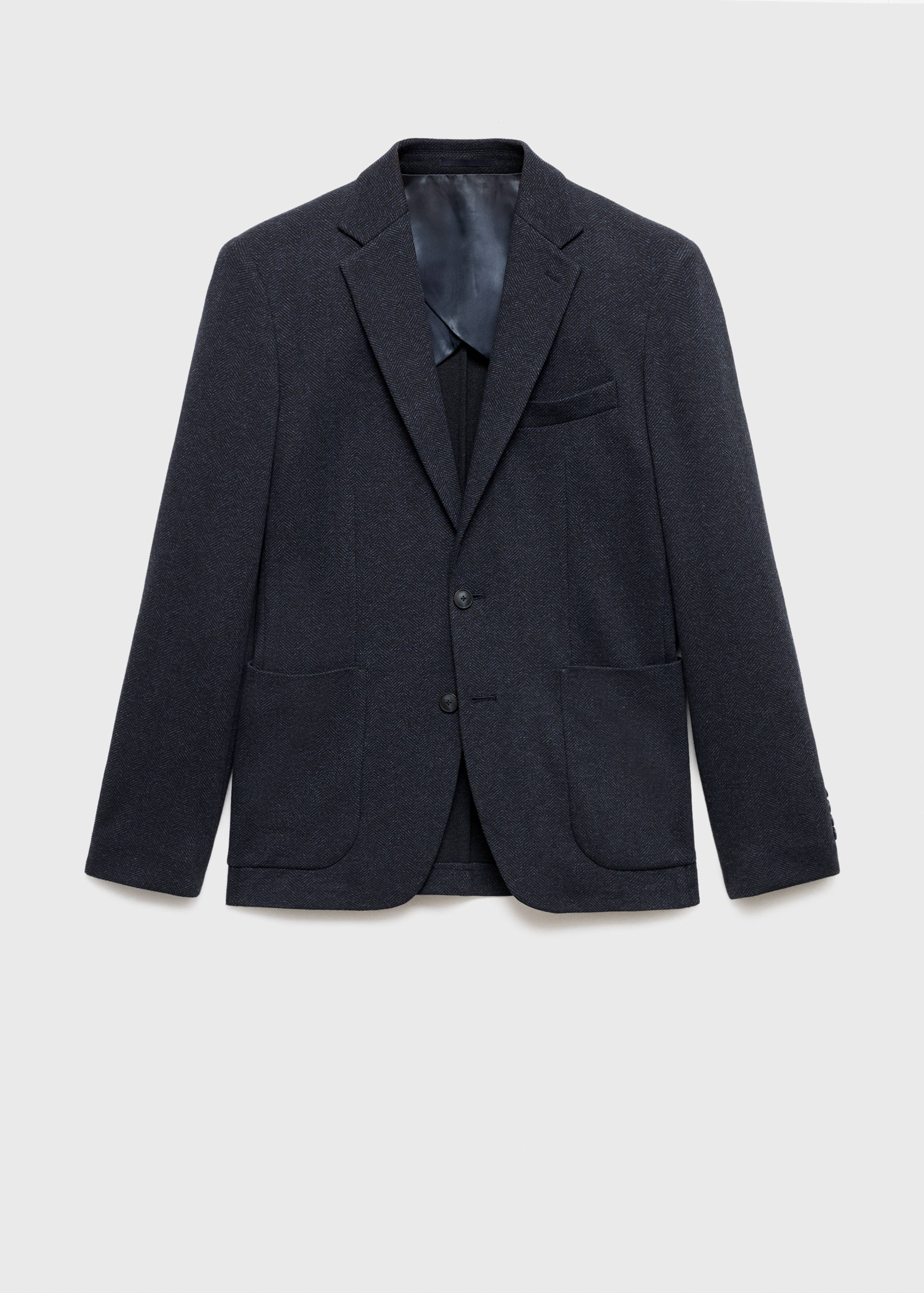 Slim-fit herringbone tailored jacket - Article without model