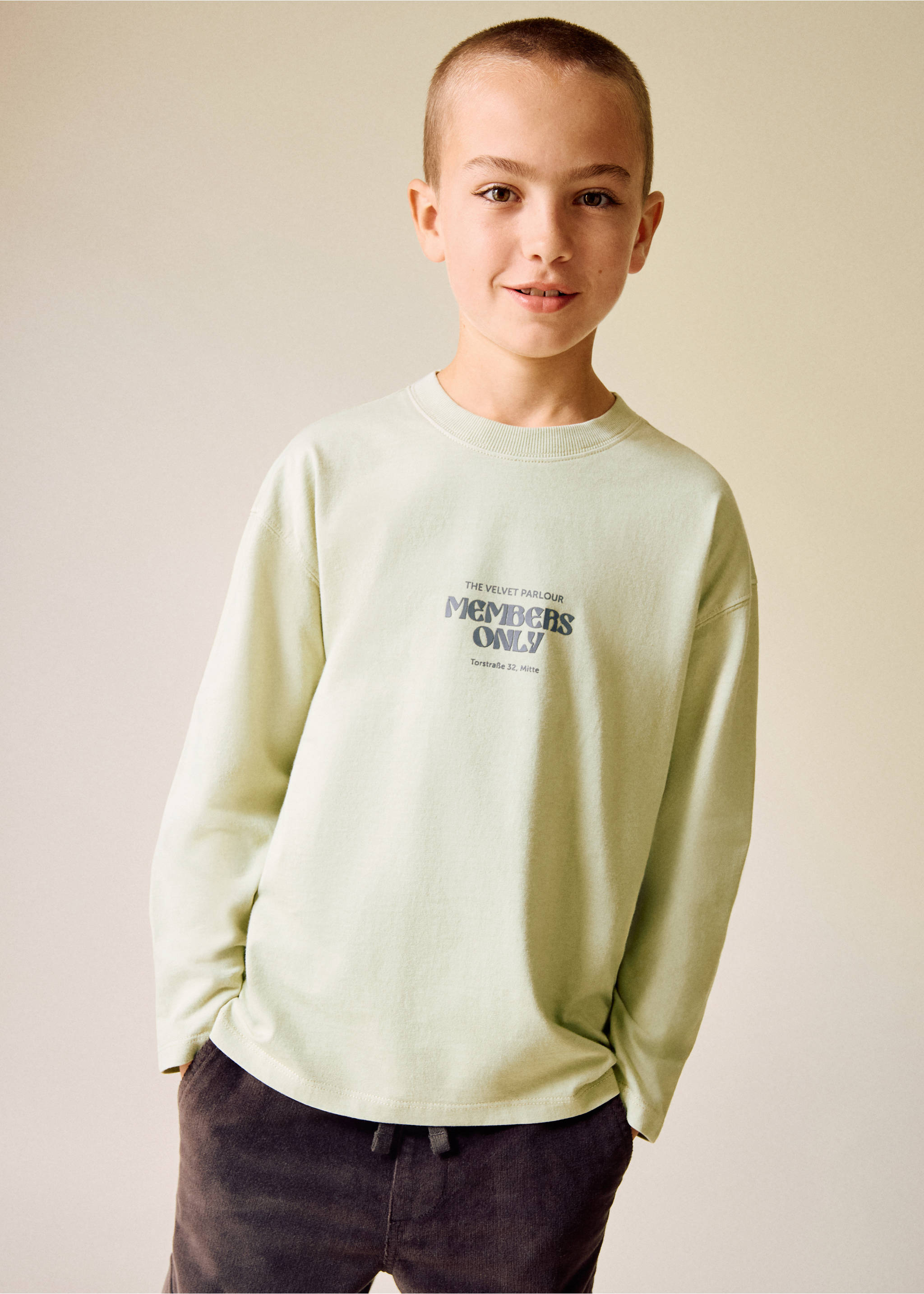 Printed cotton-blend t-shirt - Medium plane, Pastel Green. Ref: 17036729-00.