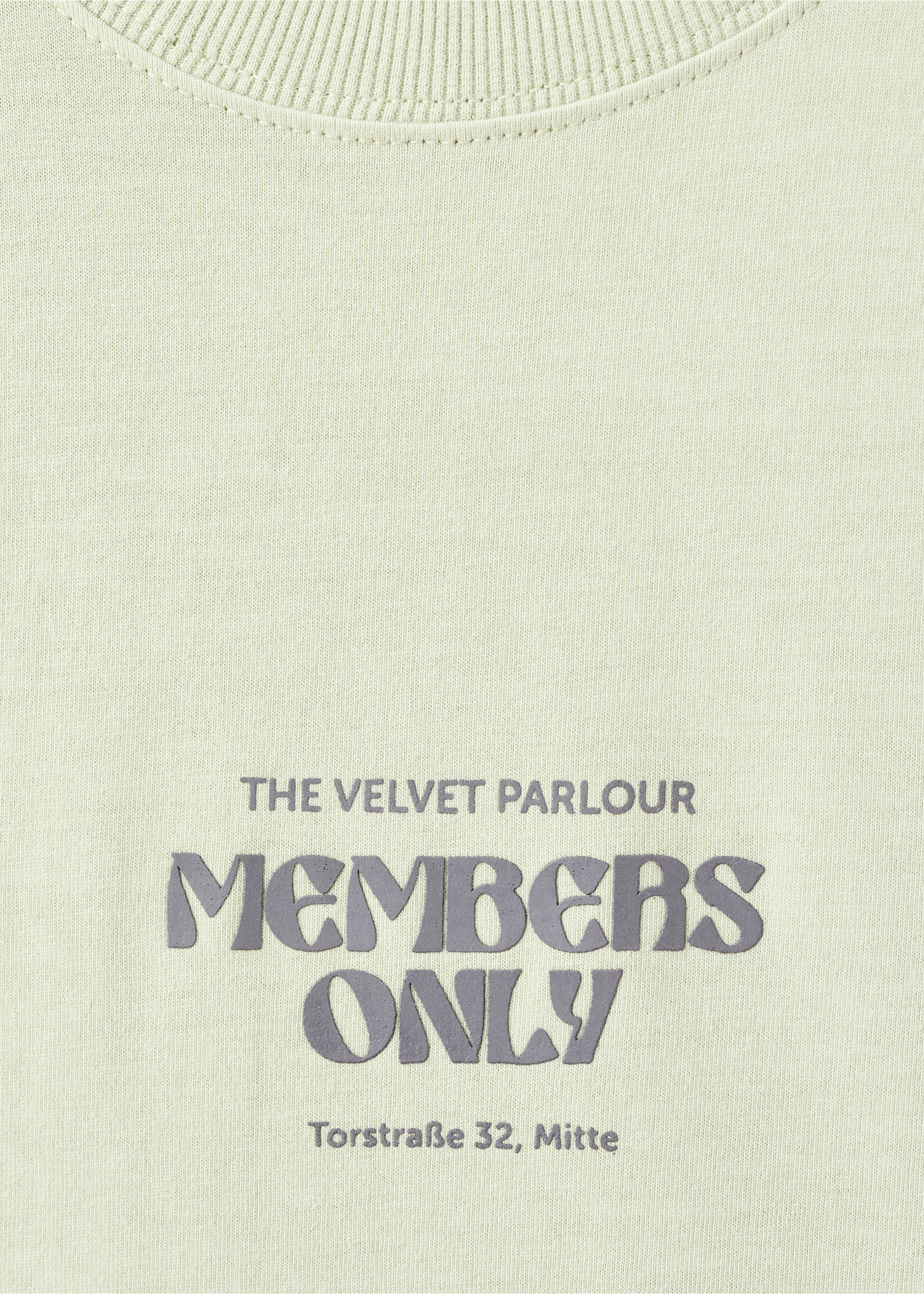 Printed cotton-blend t-shirt - Details of the article 8, Pastel Green. Ref: 17036729-00.