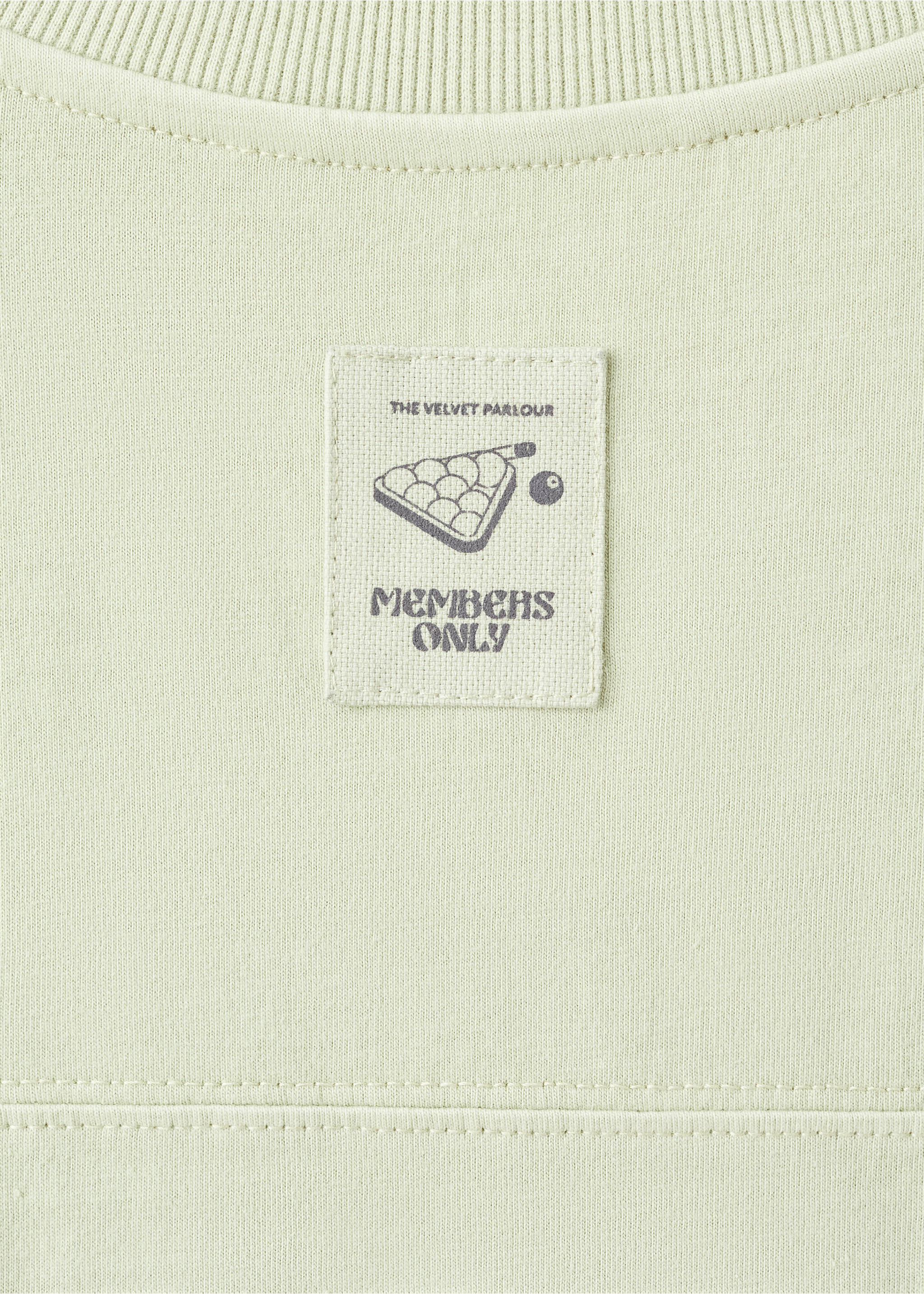 Printed cotton-blend t-shirt - Details of the article 0, Pastel Green. Ref: 17036729-00.