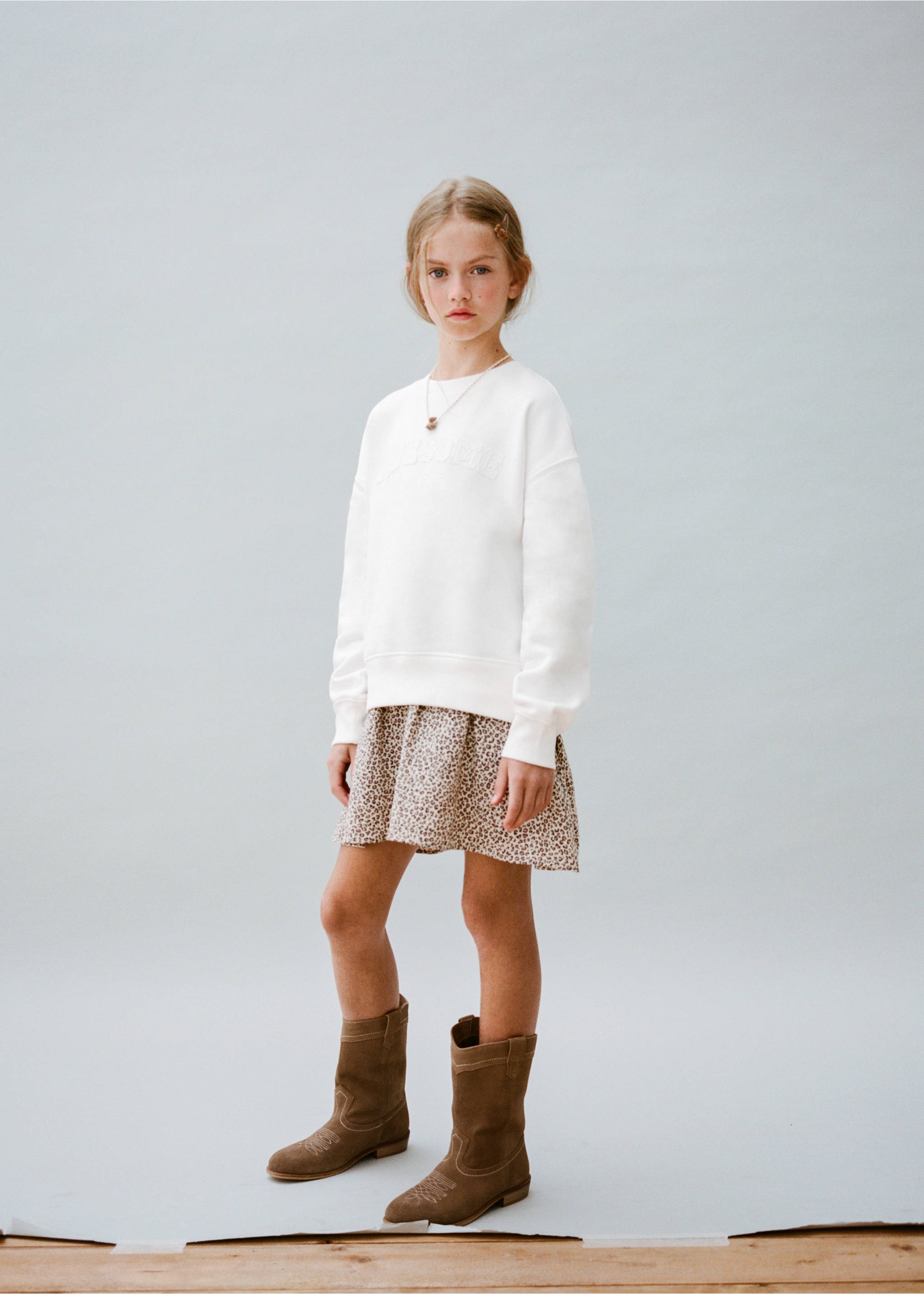 Robe effet sweat léopard - Détail de l'article 5, Blanc cassé. Ref: 17036730-00.