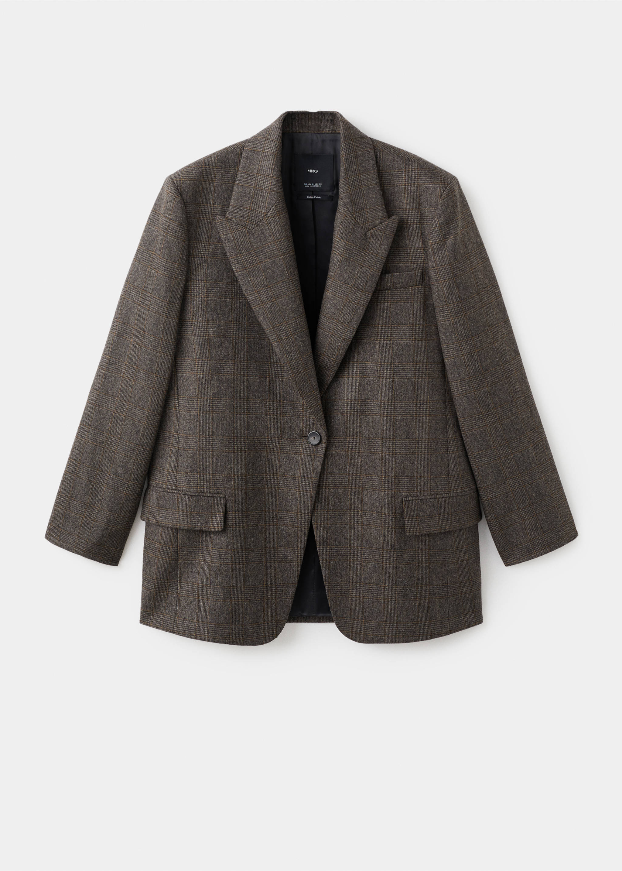 Micro houndstooth wool blazer - Article without model, Brown. Ref: 17036746-00.