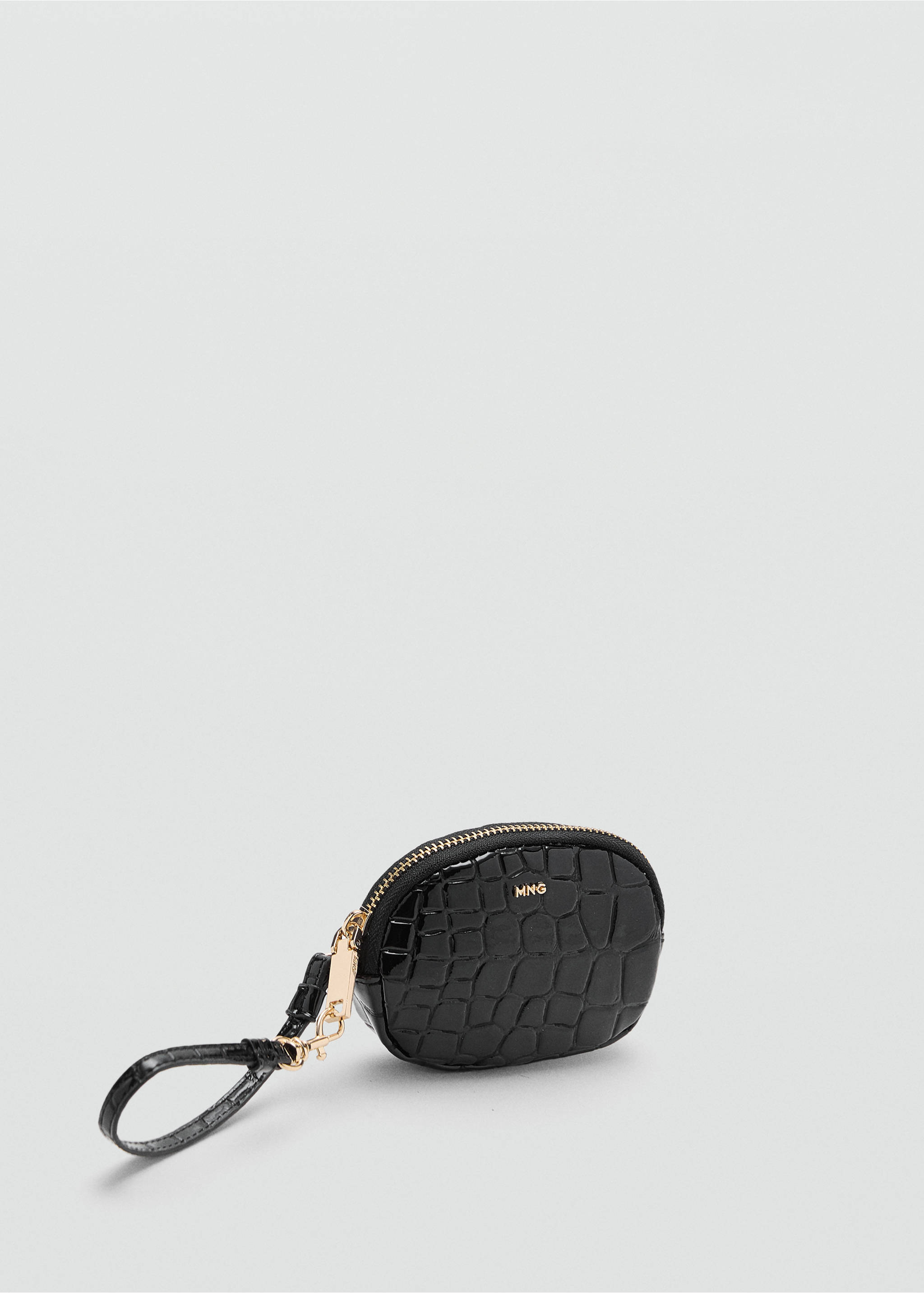 Shiny glitter coconut keychain wallet - Medium plane, Black. Ref: 17037130-00.