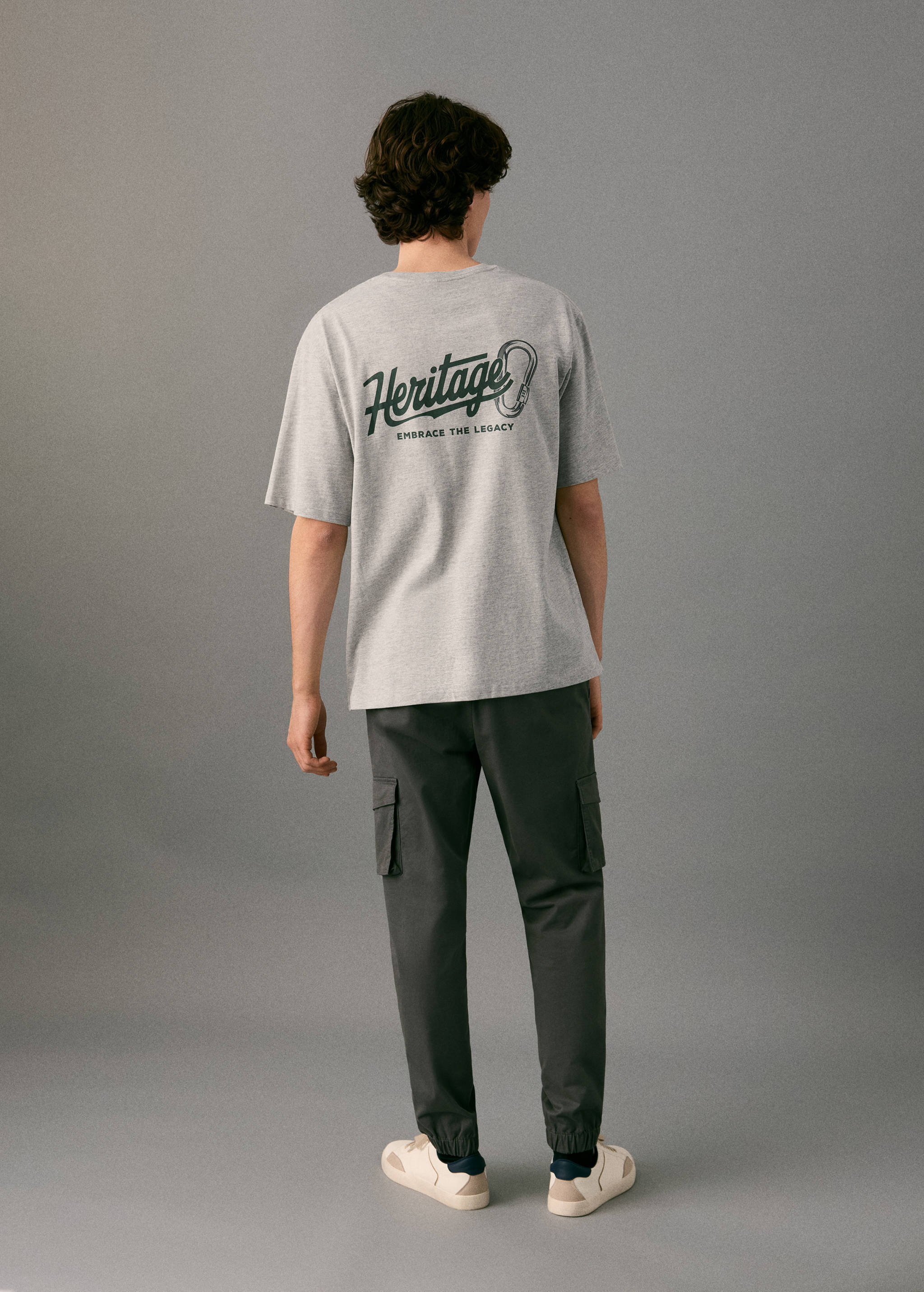 Printed cotton-blend T-shirt - Reverse of the article