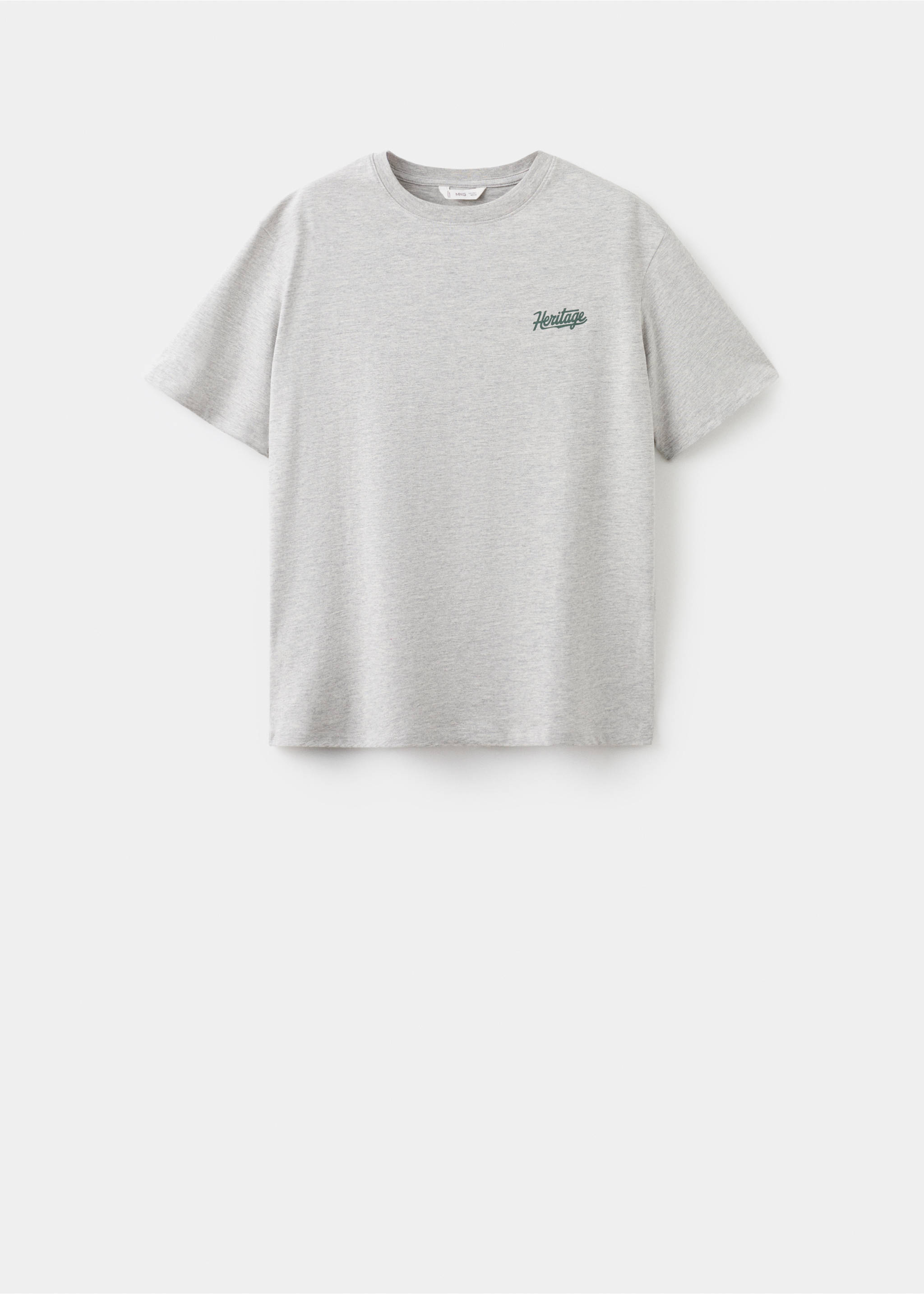 Printed cotton-blend T-shirt - Article without model, Medium Heather Grey. Ref: 17037762-00.