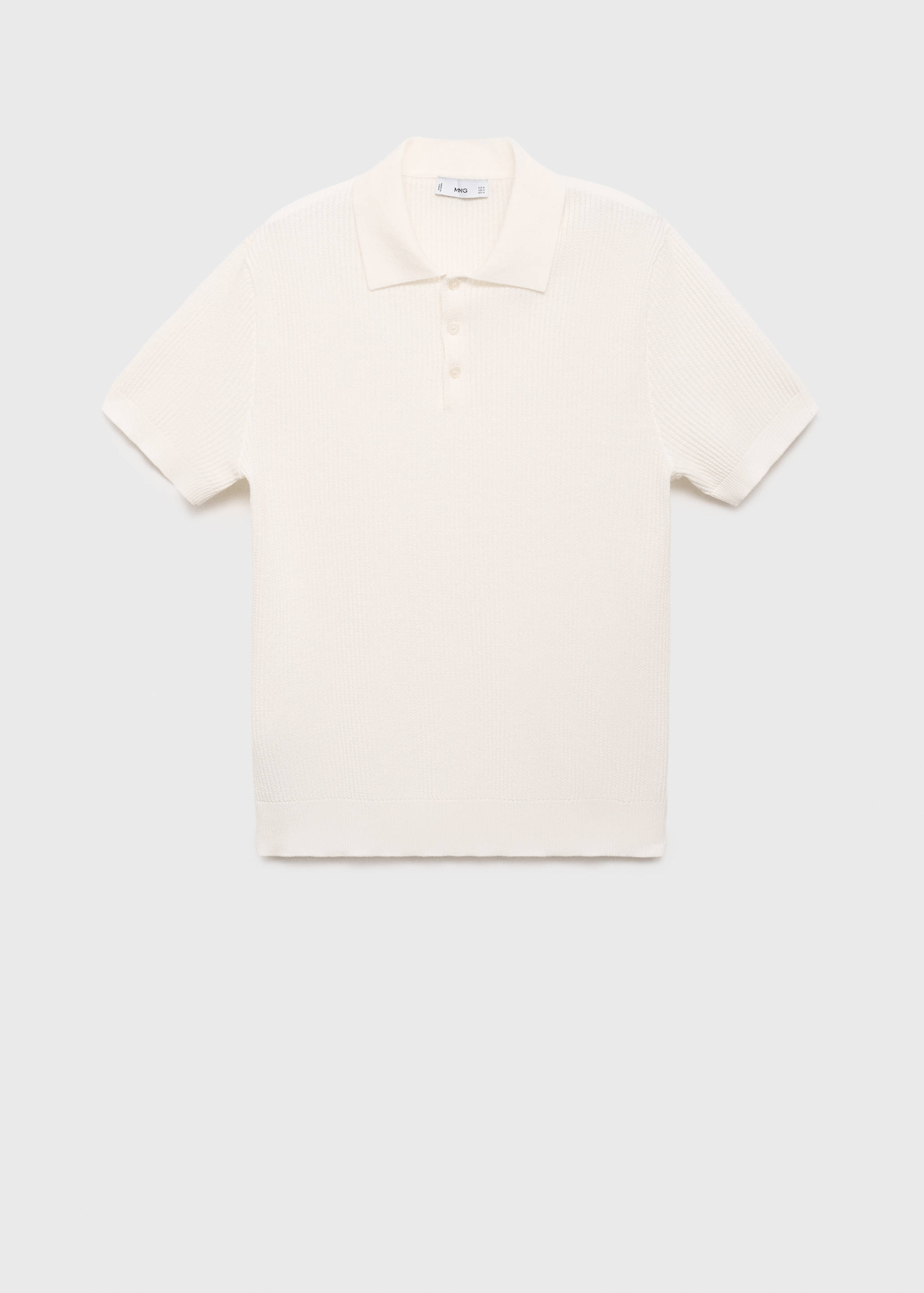 Polo maille côtelée - Article sans modèle