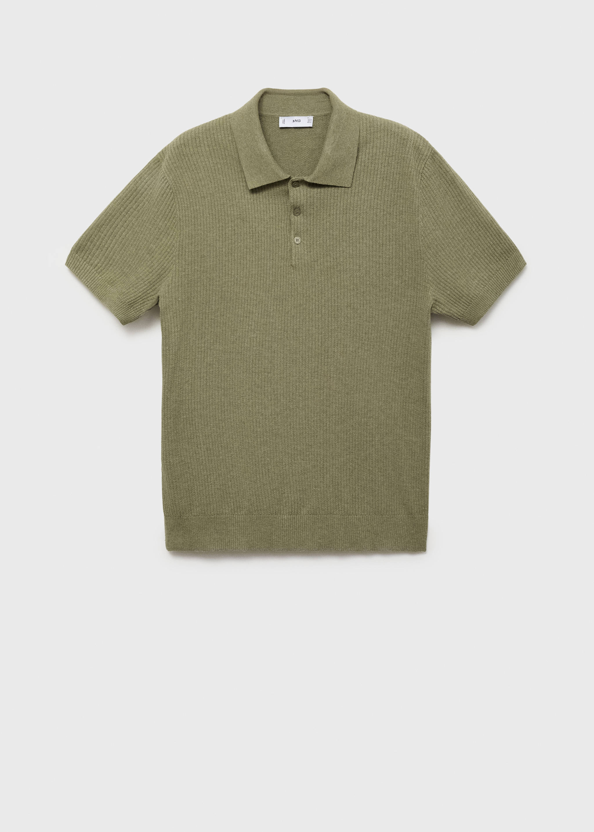 Ribbed knit polo shirt - Article without model