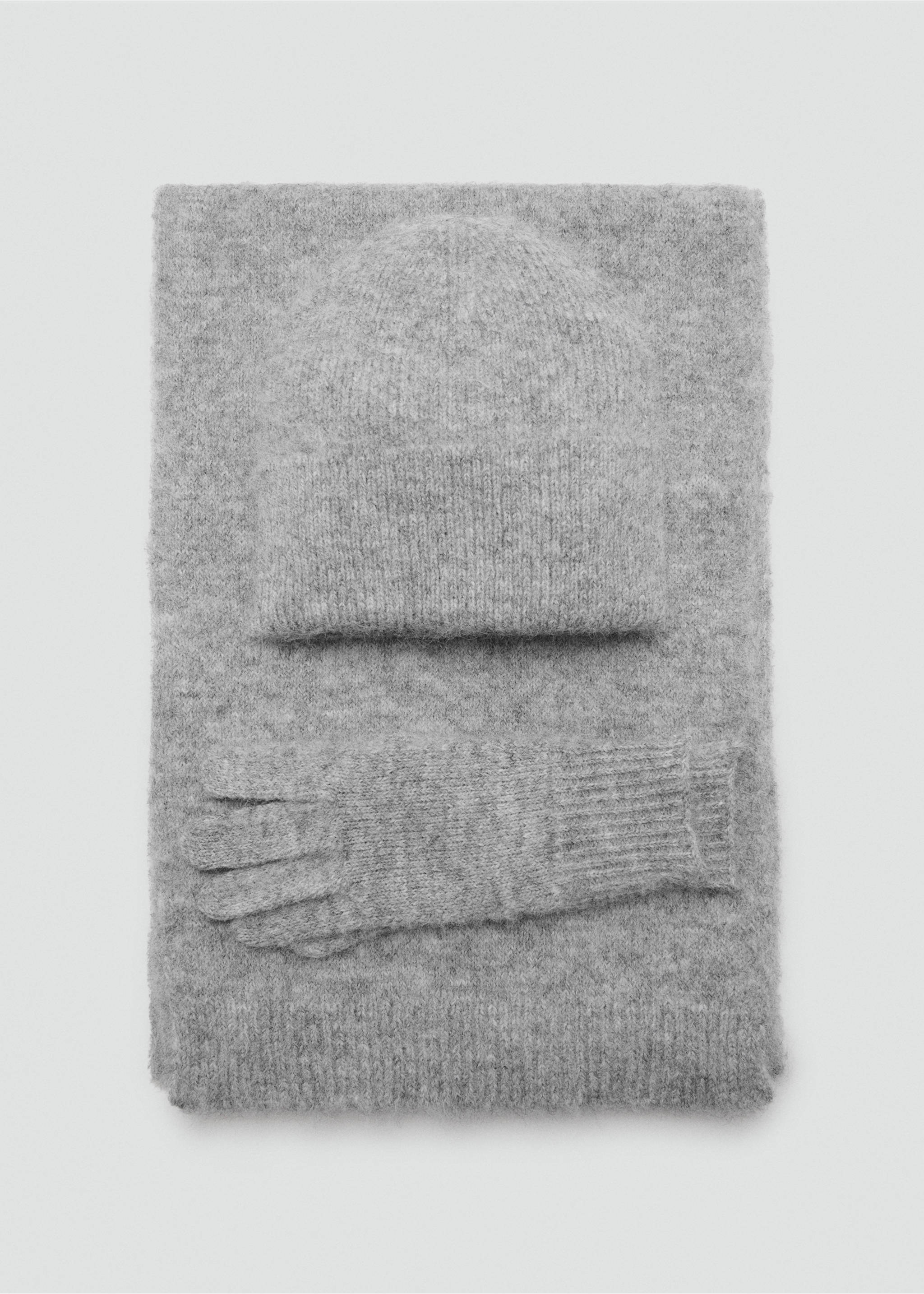 Bufanda de punt llis - Detall de l'article 1, Gris mig vigoré. Ref: 17037766-00.