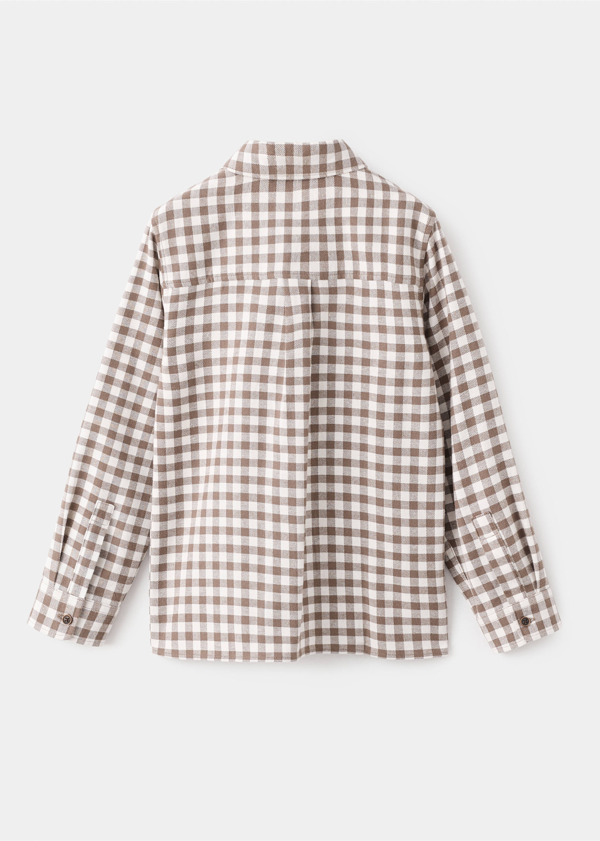 Checked print shirt - Reverse of the article, Brown. Ref: 17037768-00.