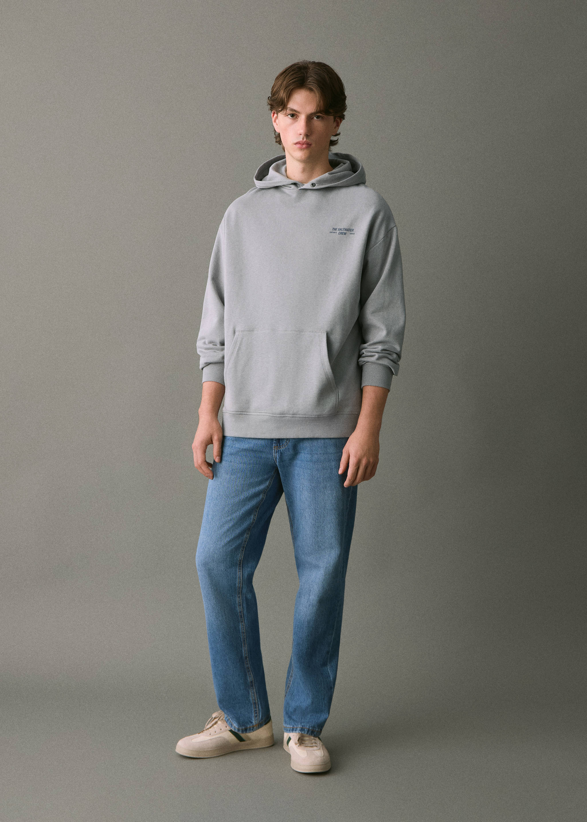 Sudadera estampada capucha - Plano general