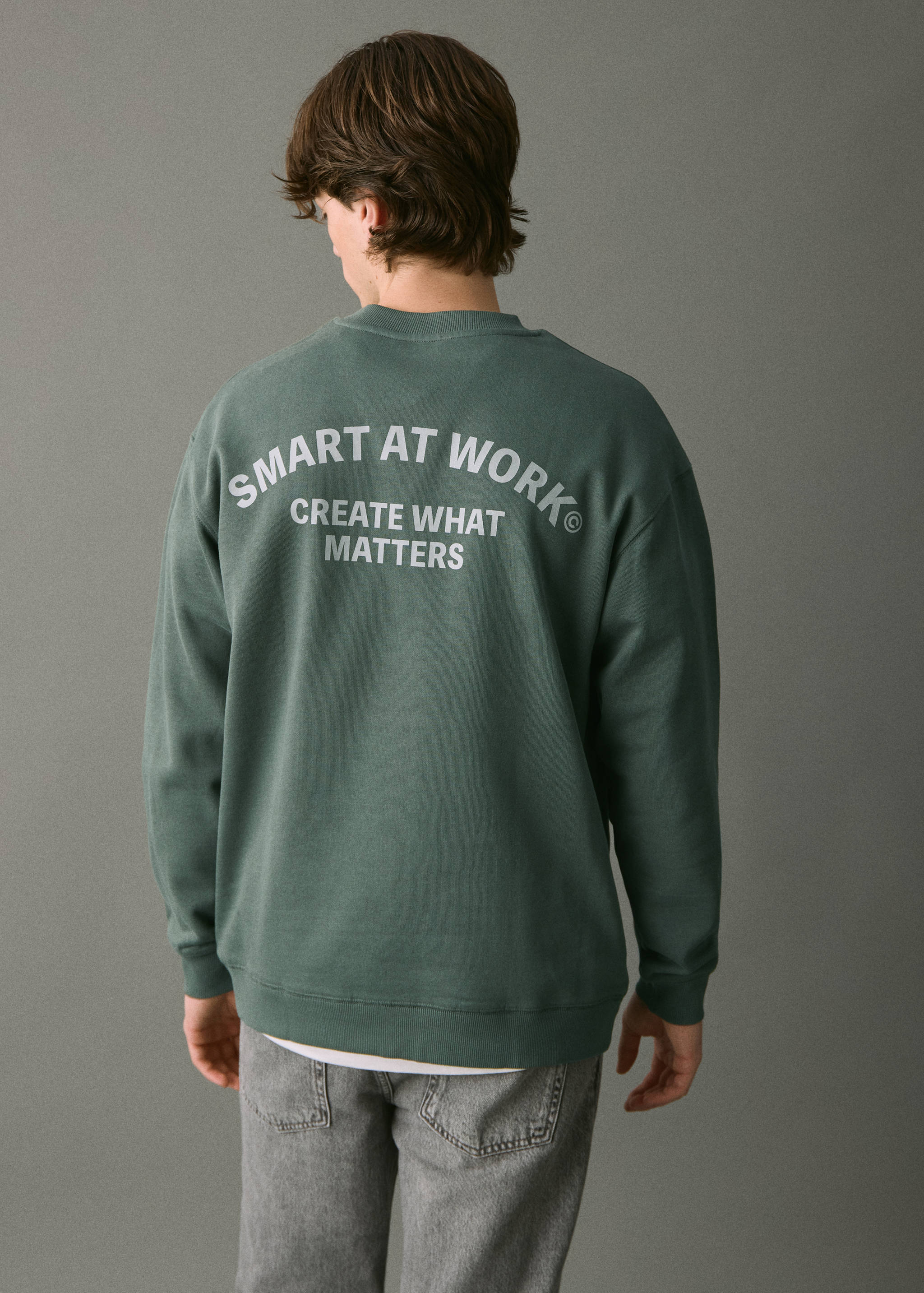 Gemustertes Baumwoll-Sweatshirt - Detail des Artikels 1