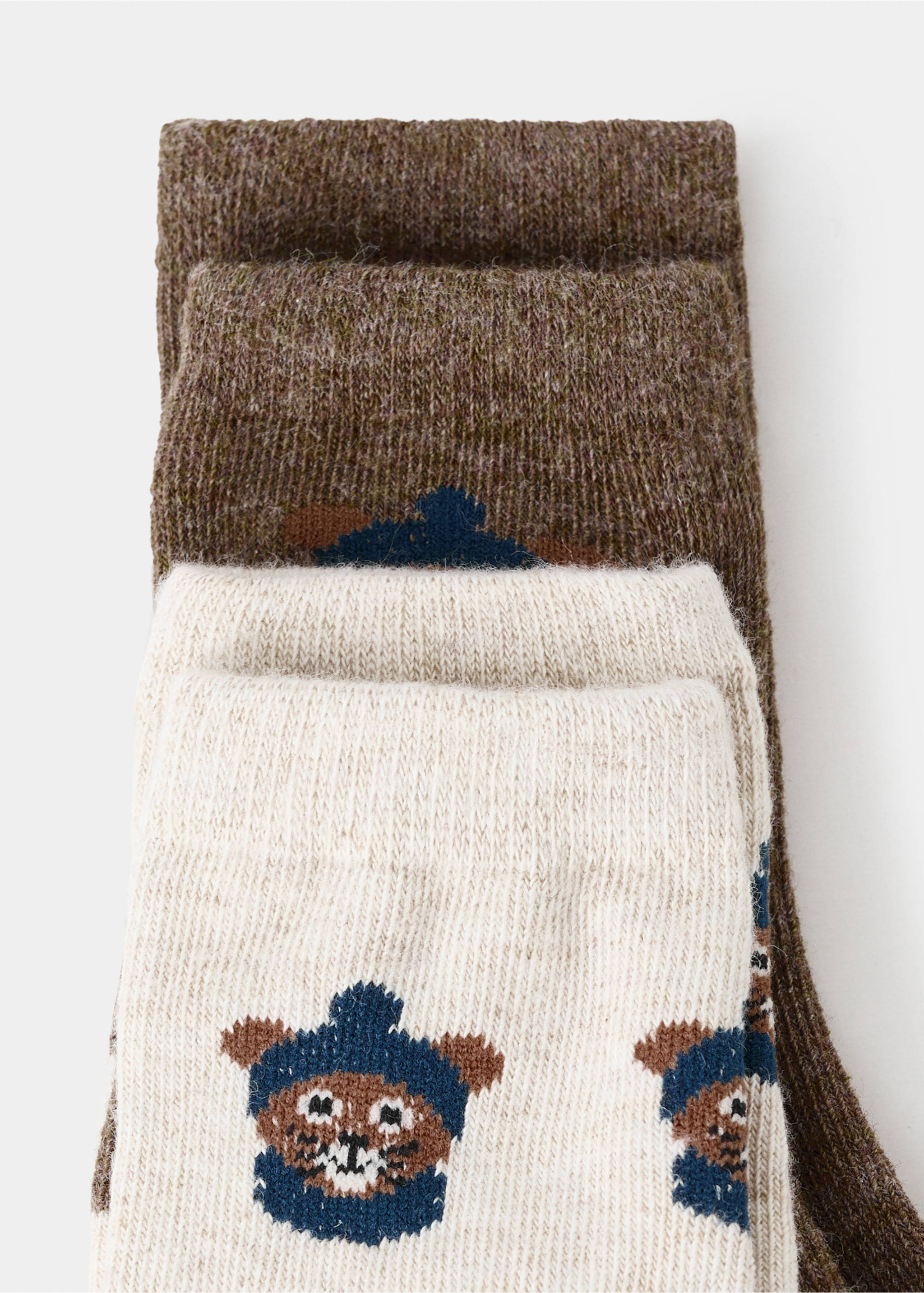 Pack de 2 paires de chaussettes - Détail de l'article 8, Caramel. Ref: 17037797-00.