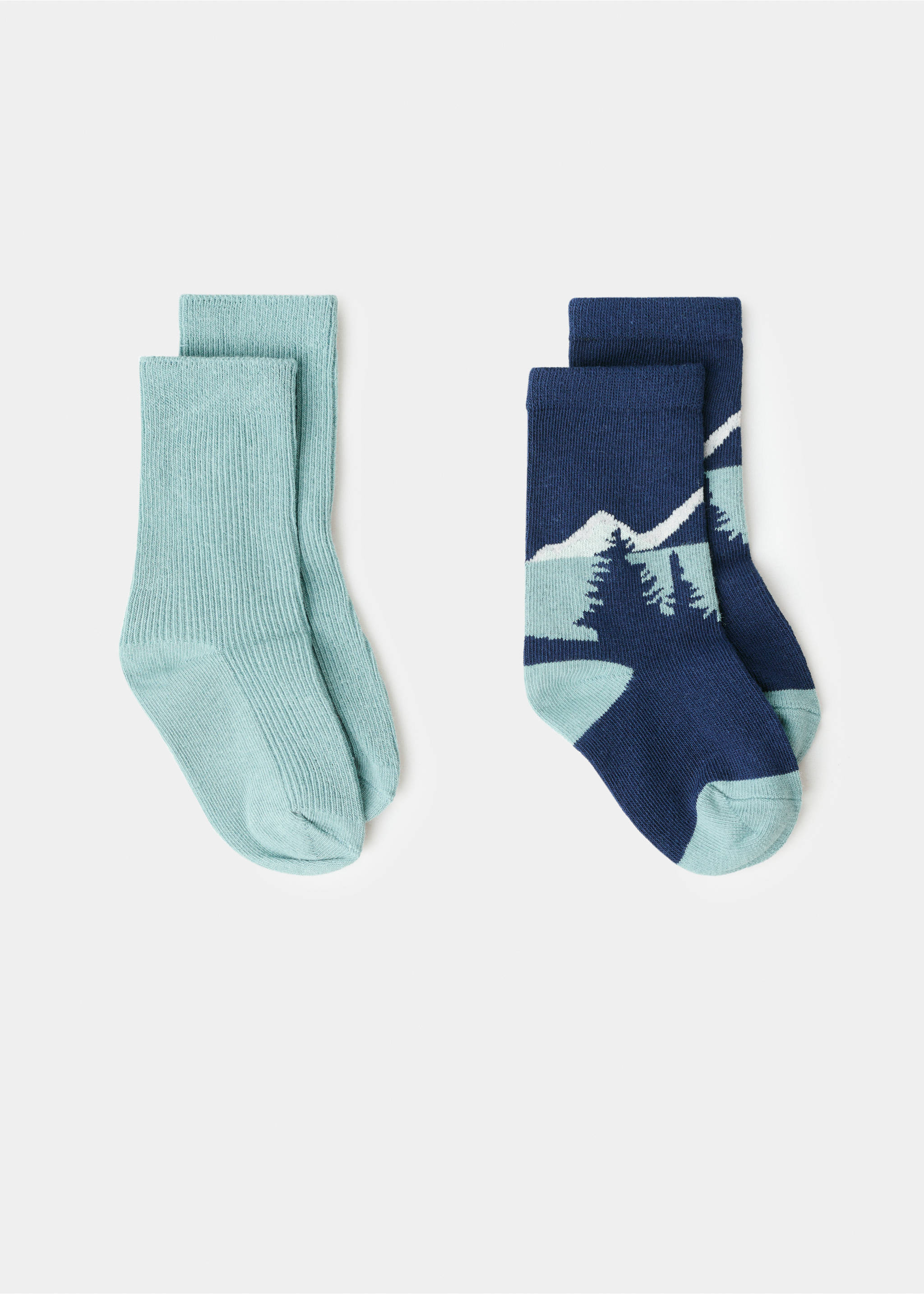Pack de 2 paires de chaussettes - Article sans modèle, Vert d´eau. Ref: 17037798-00.