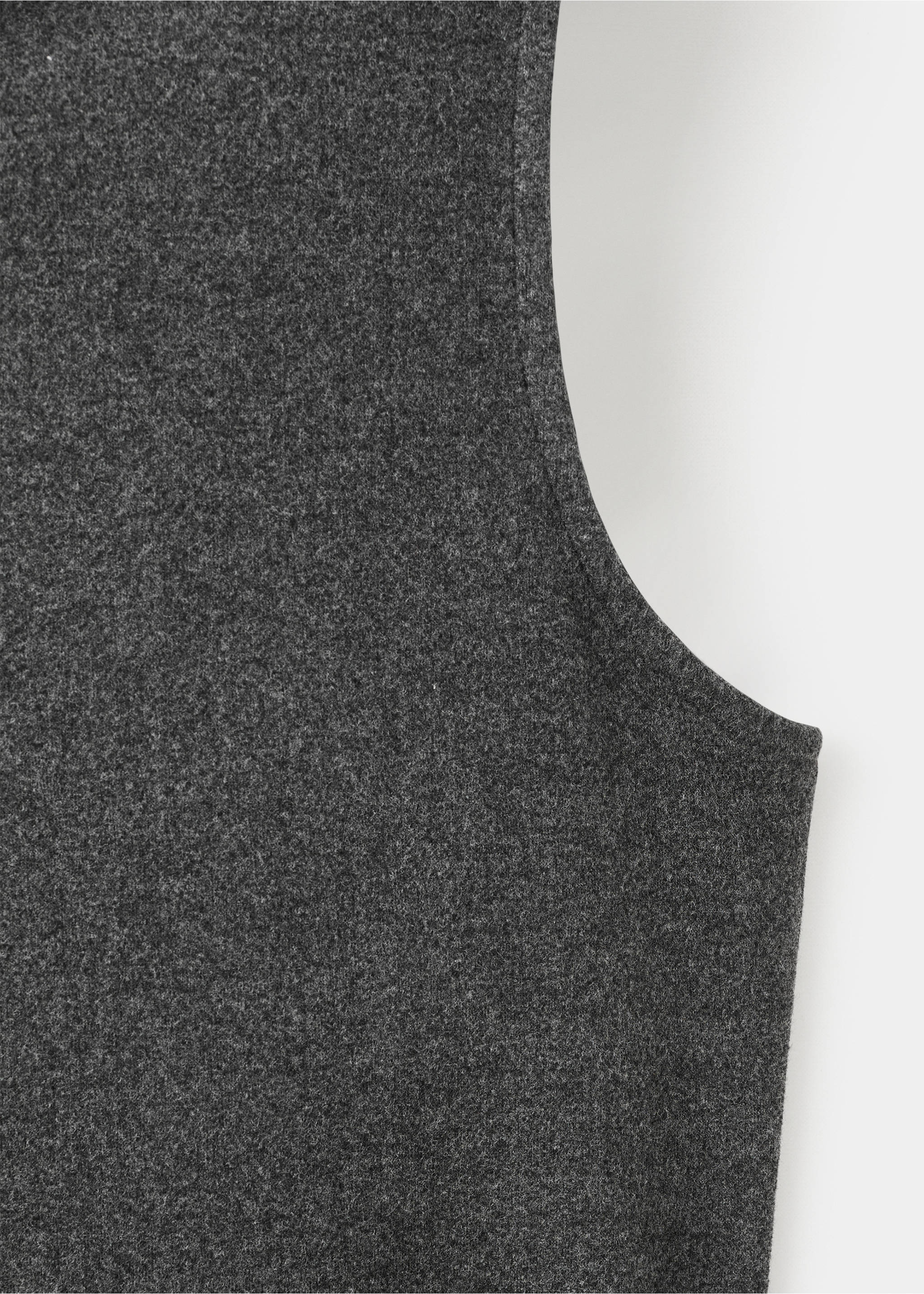 Turtleneck top with belt - Details of the article 0, Medium Heather Grey. Ref: 17037803-00.