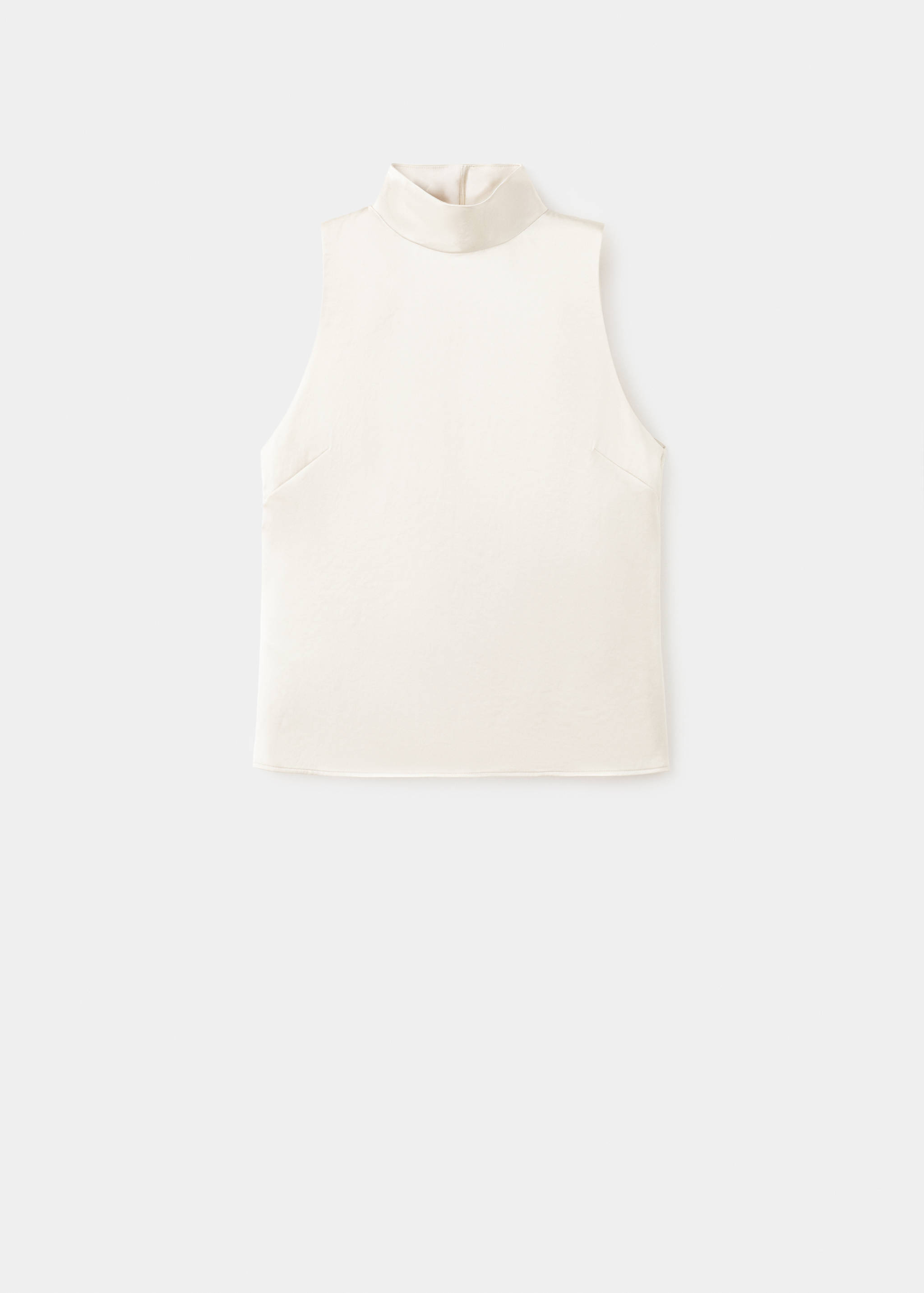Blusa satinada cuello alto - Artículo sin modelo