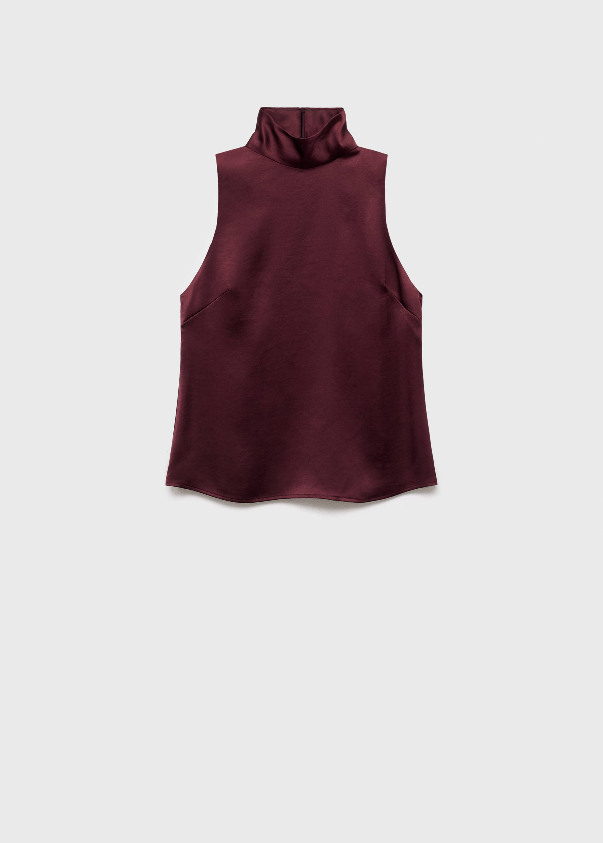 Blusa satinada cuello alto - Artículo sin modelo