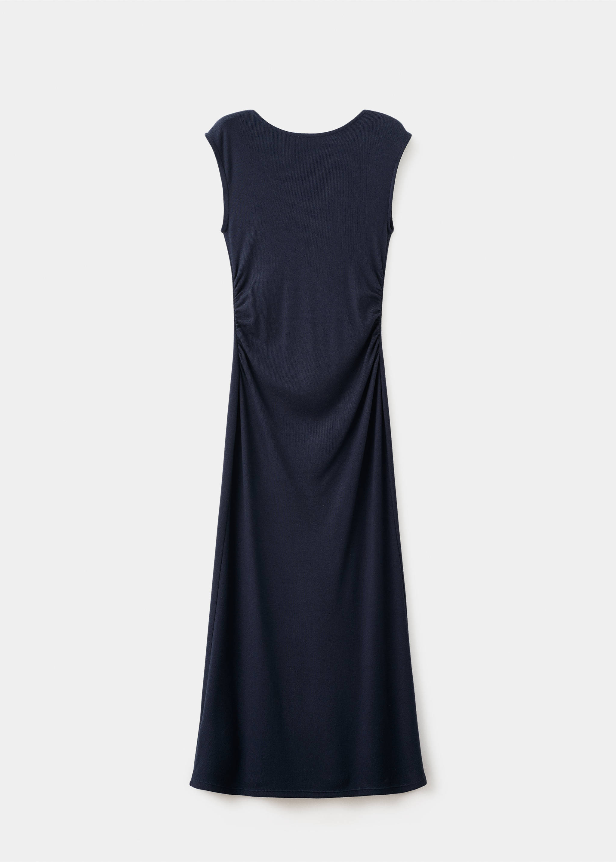 Vestido punto fino fruncido lateral - Artículo sin modelo, Azul marino. Ref: 17037805-00.