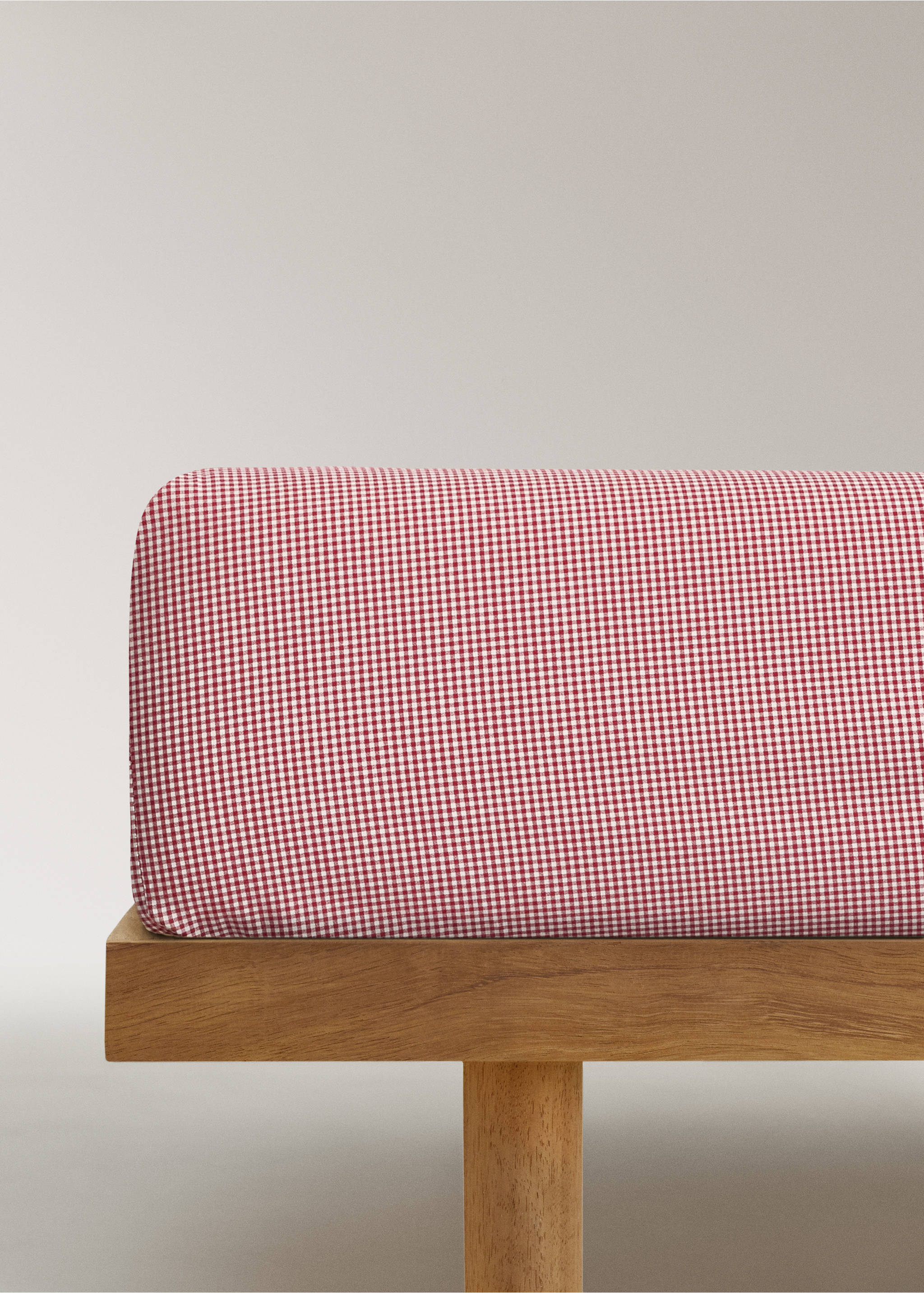 Drap-housse pour enfant fil teint carreaux vichy lit 90 cm - Article sans modèle, Rouge. Ref: 17037809-00.