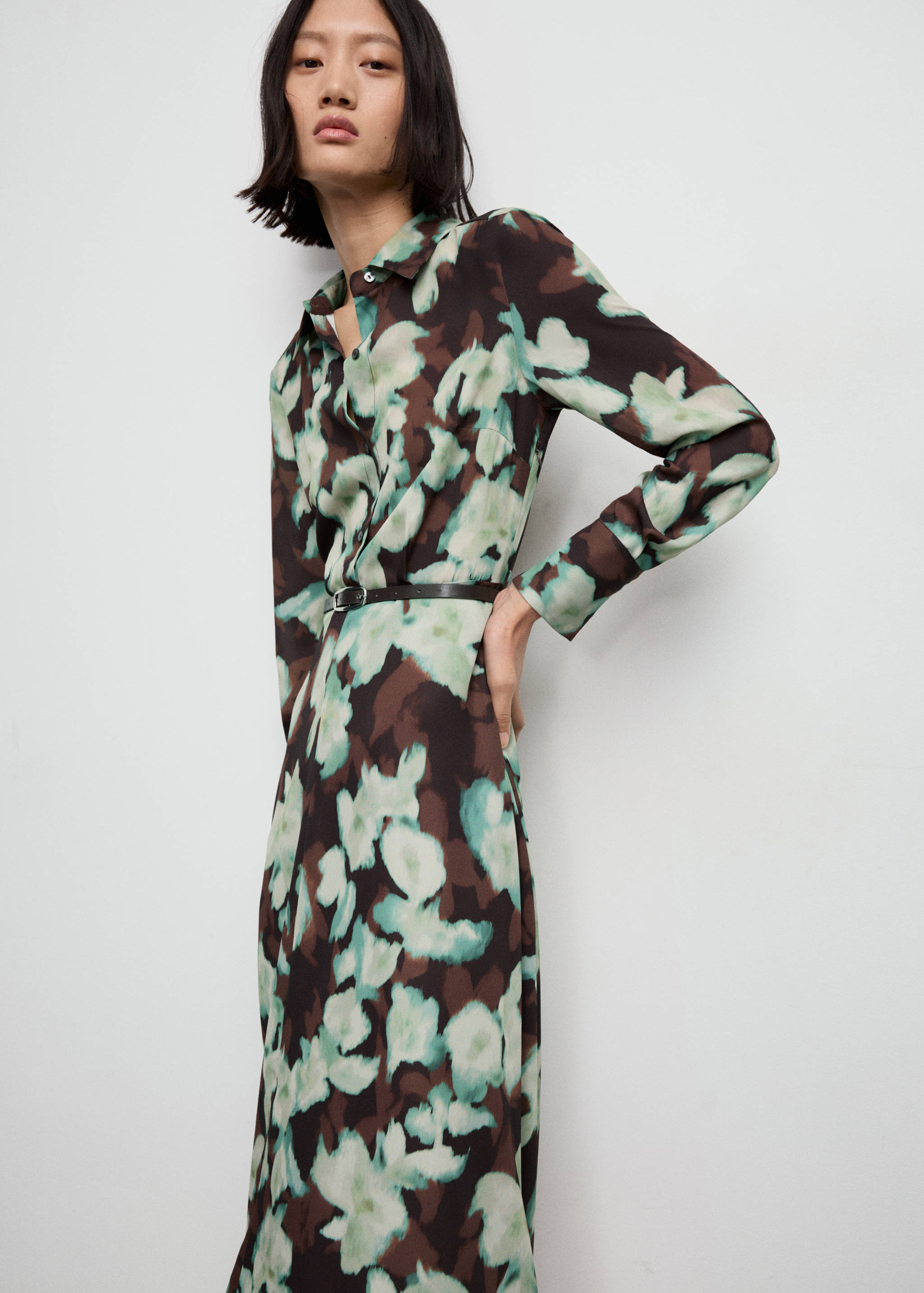mango midi shirt dress Mango Women's Belt Shirt Dress