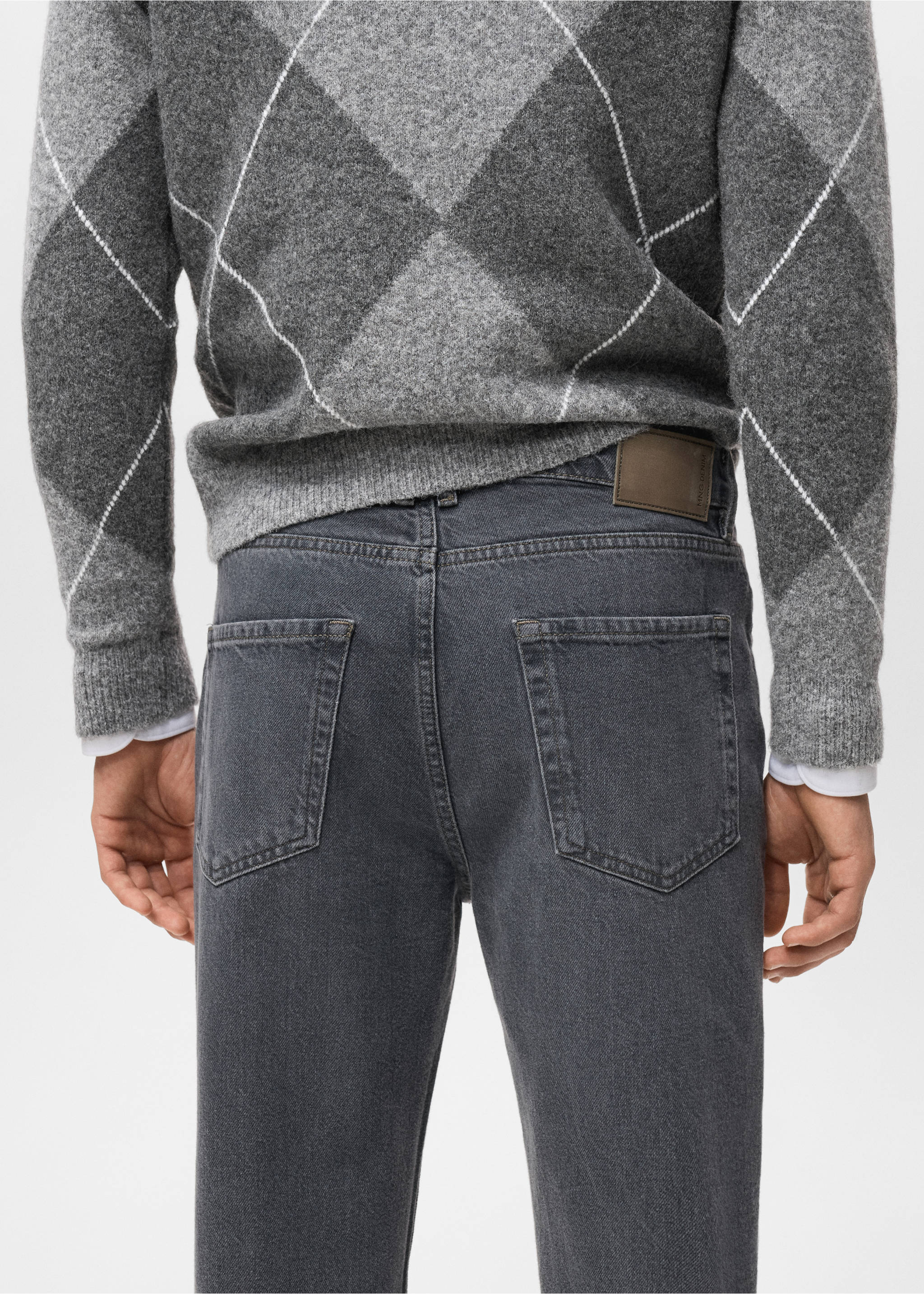 Lori tapered-fit jeans - Details of the article 3, Denim Grey. Ref: 17037884-00.
