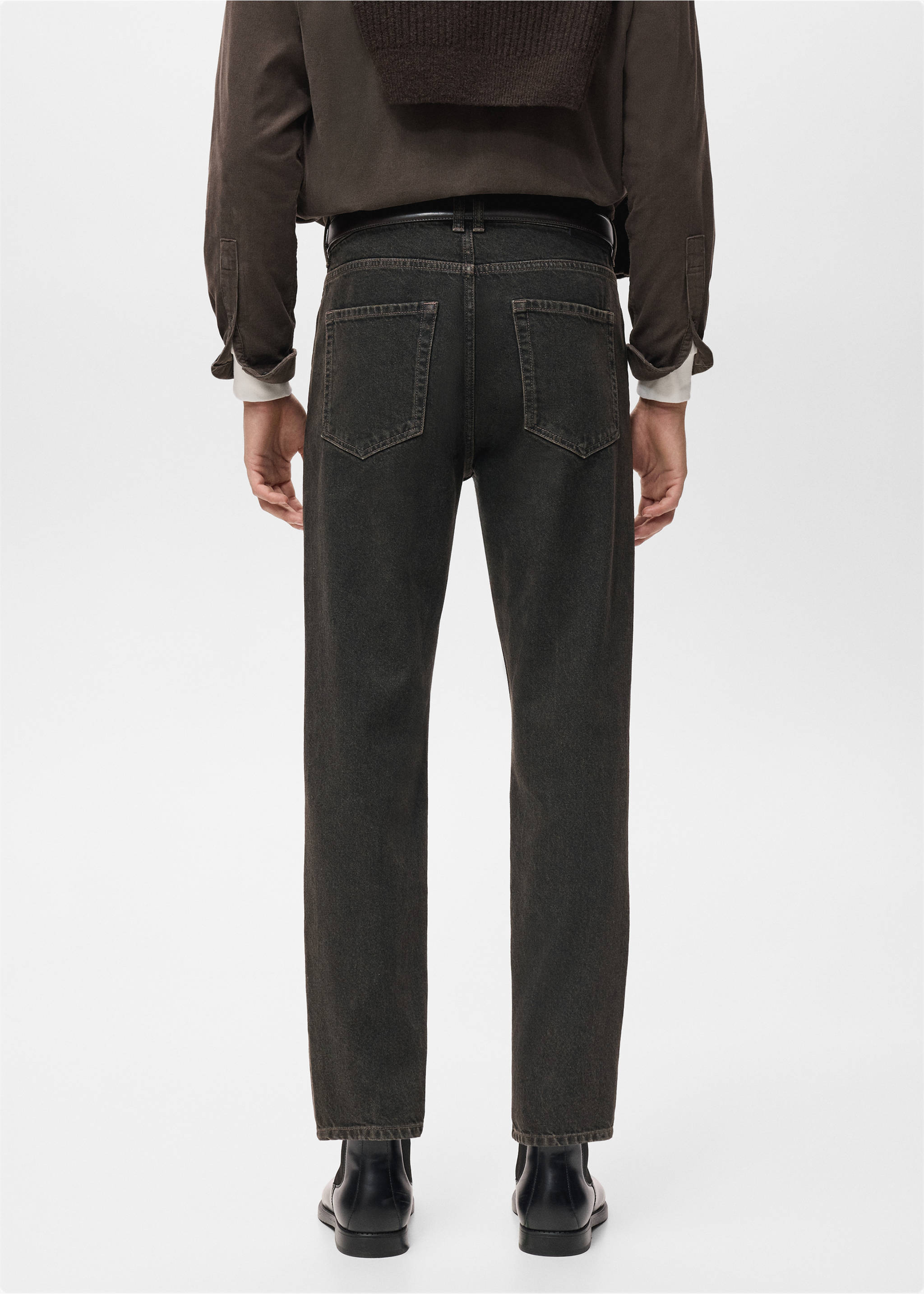 Lori tapered-fit jeans - Reverse of the article, Brown. Ref: 17037885-00.