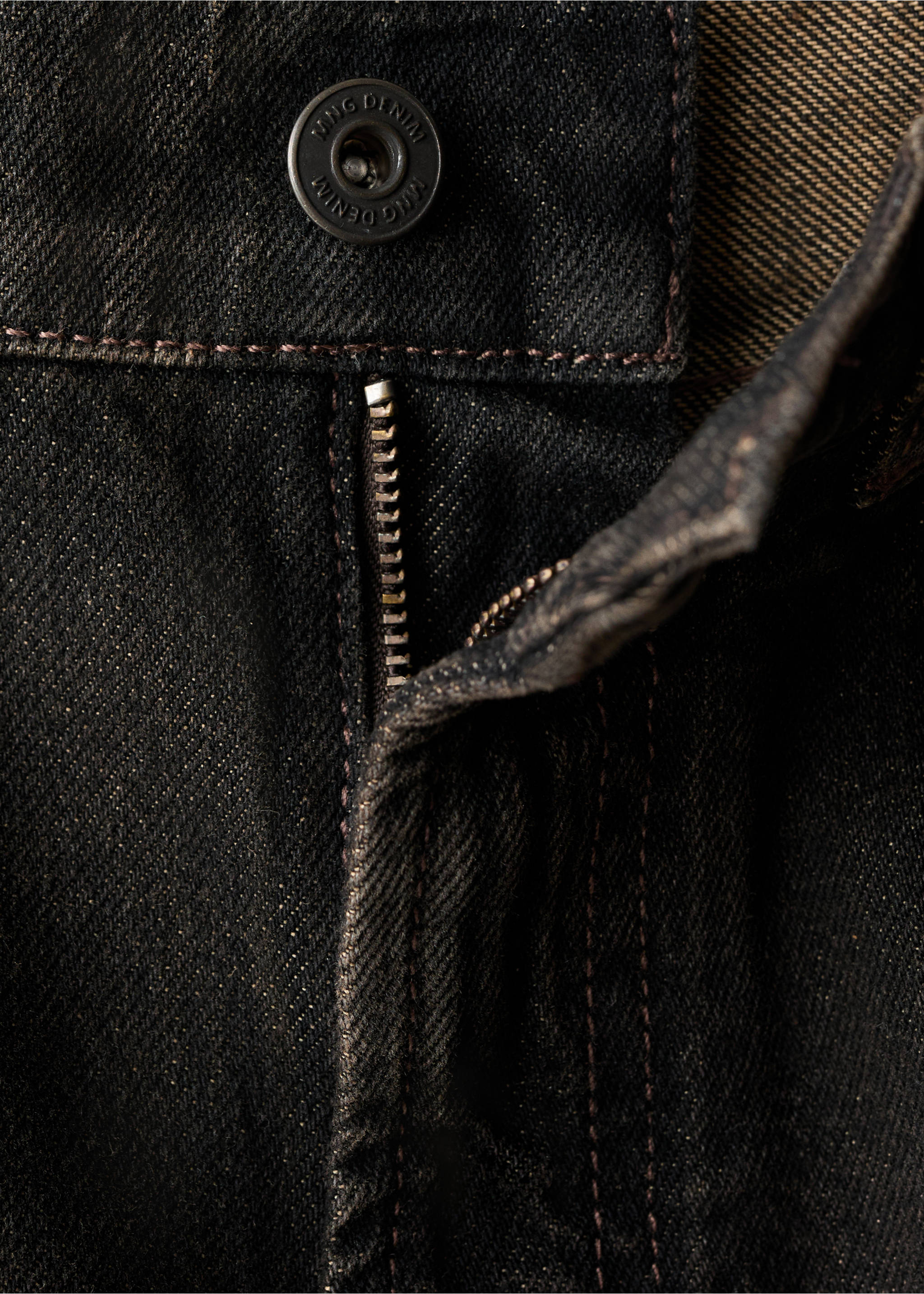 Lori tapered-fit jeans - Details of the article 0, Brown. Ref: 17037885-00.