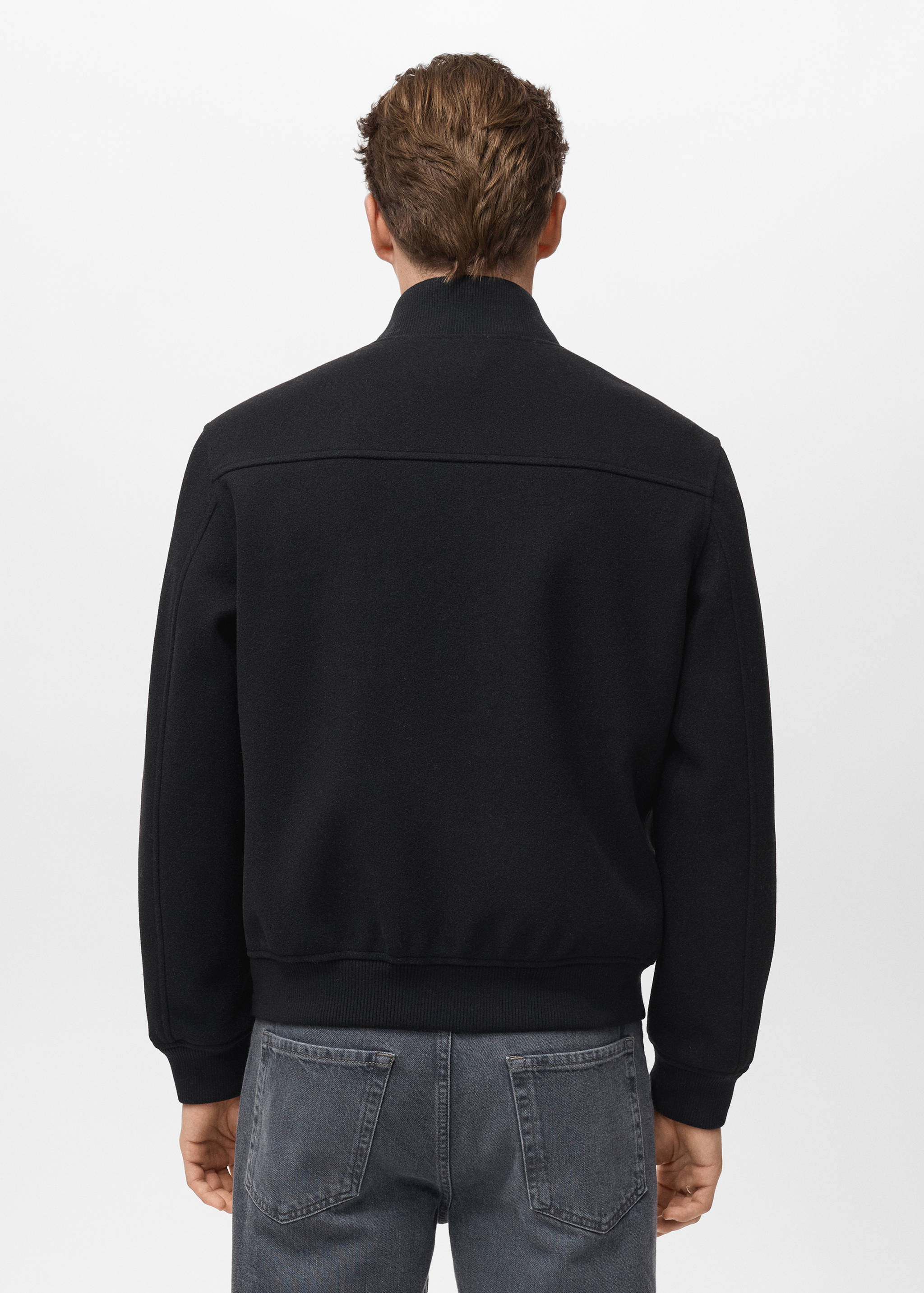 Bomber jacket with zip - Reverse of the article