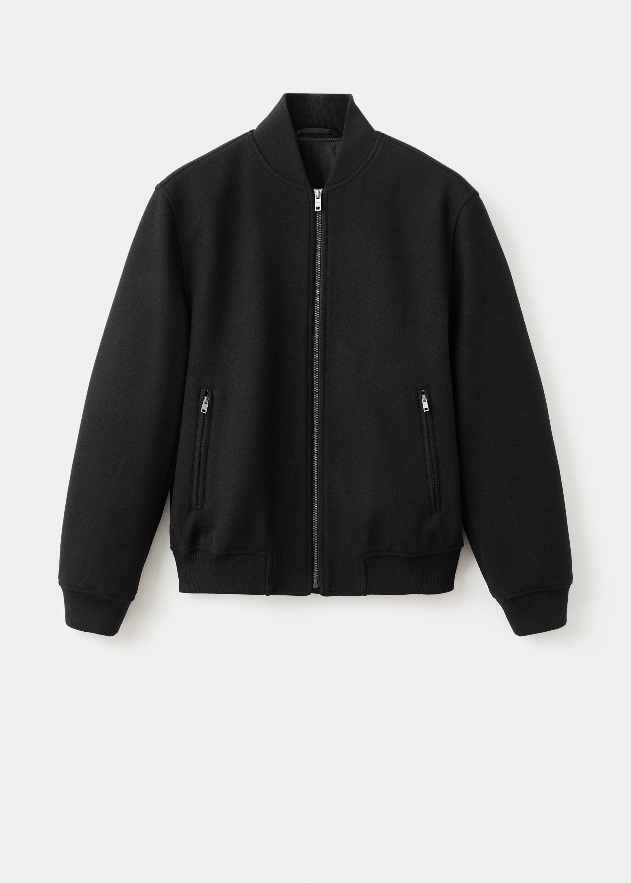 Bomber jacket with zip - Article without model, Black. Ref: 17037889-00.