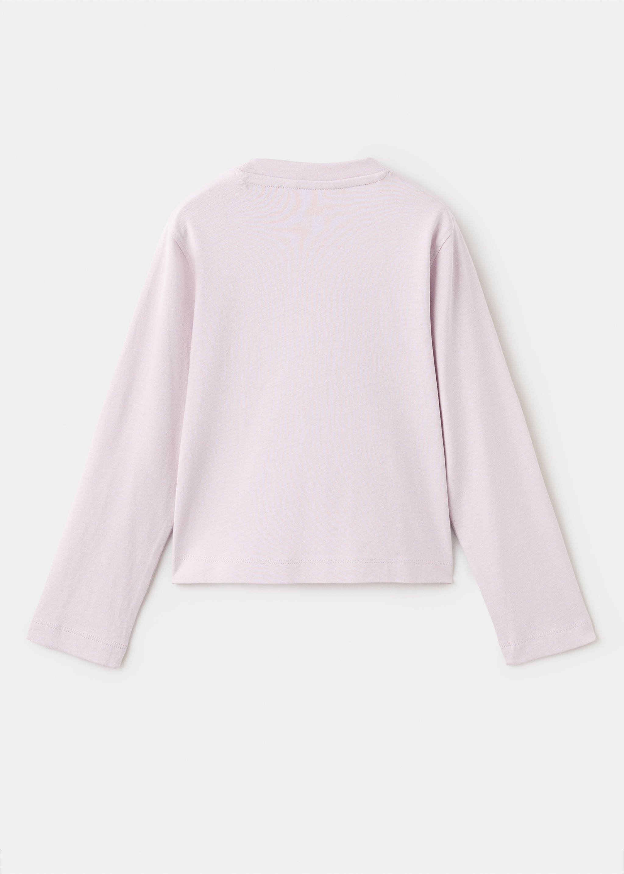 Printed cotton-blend T-shirt - Reverse of the article, Light/Pastel Purple. Ref: 17037890-00.