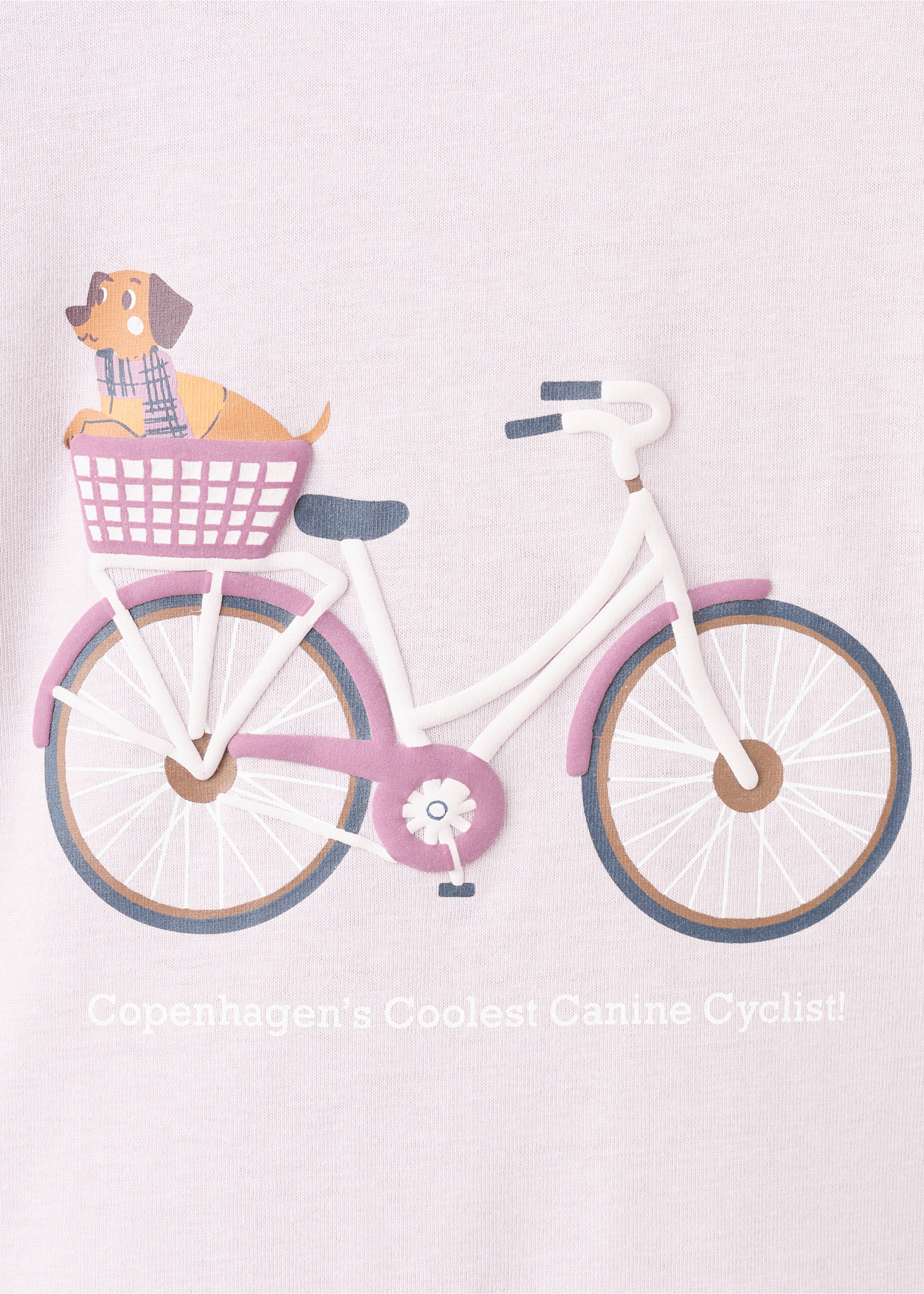 Printed cotton-blend T-shirt - Details of the article 8, Light/Pastel Purple. Ref: 17037890-00.