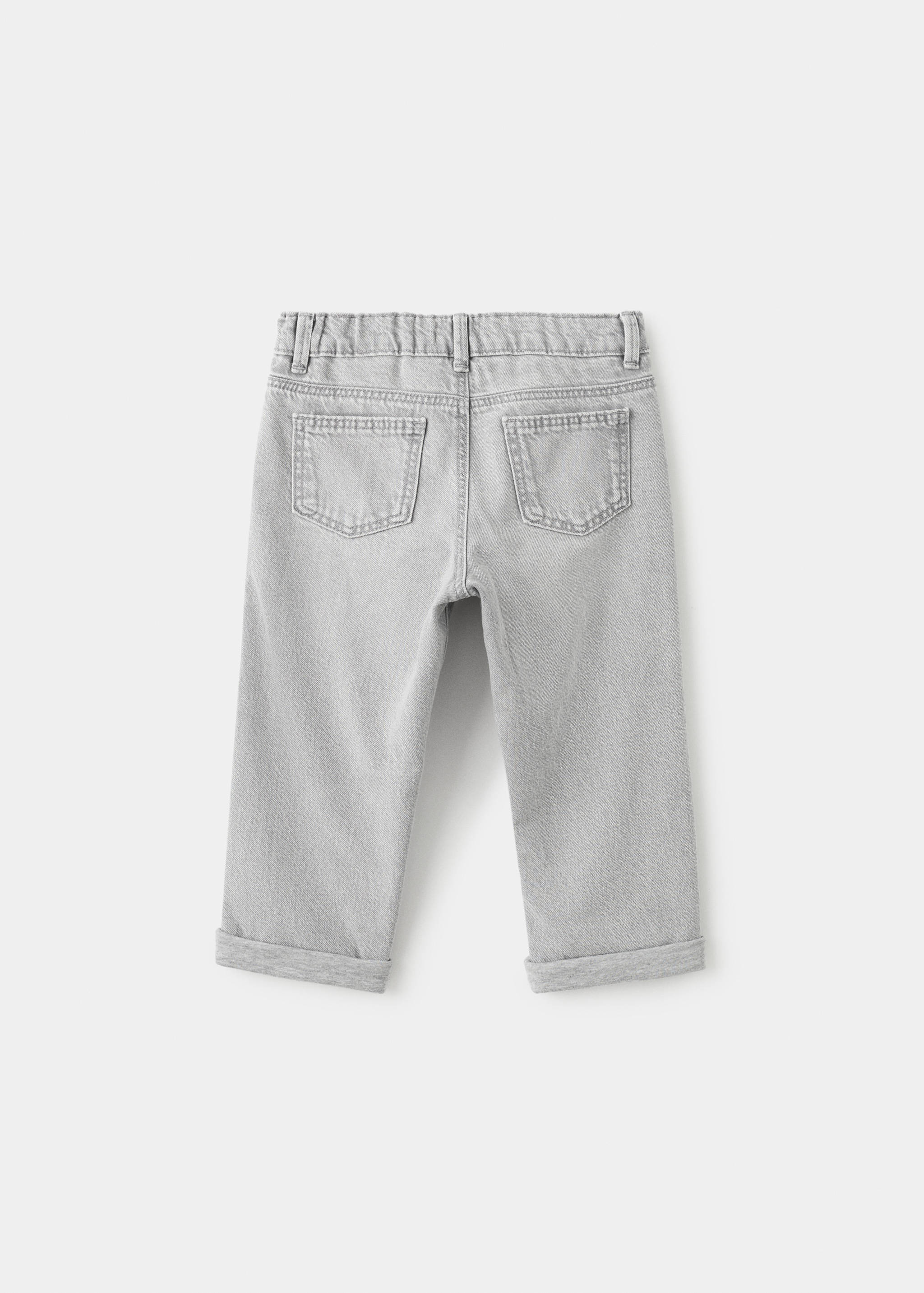 Straight jeans with turn-up - Reverse of the article