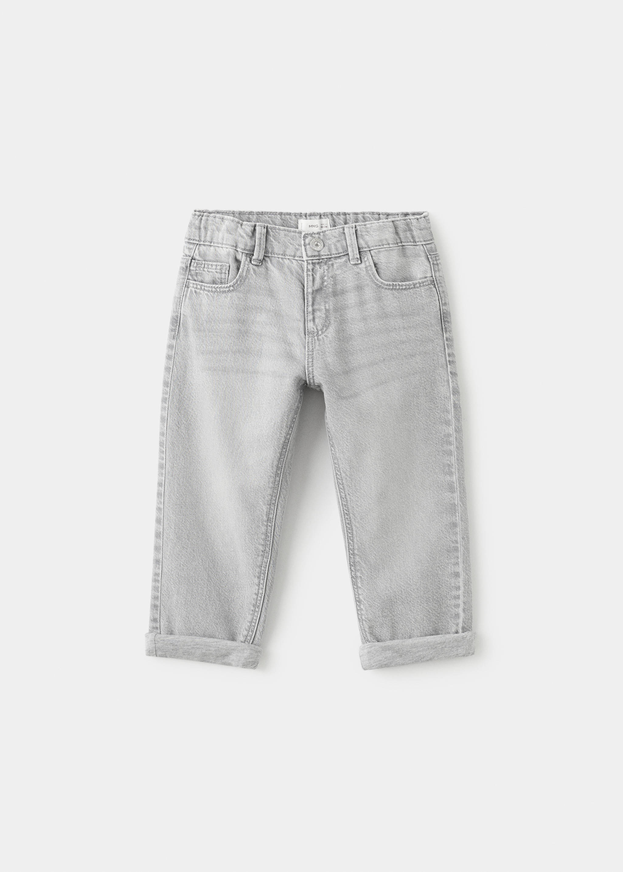 Straight jeans with turn-up - Article without model