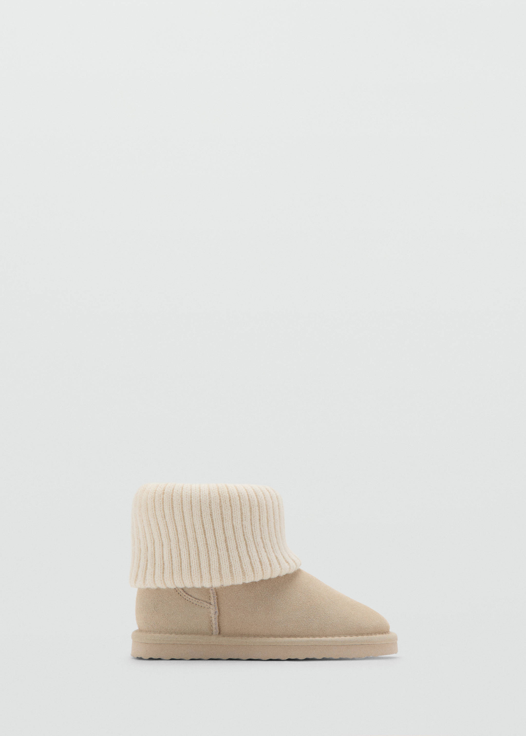 Leather ankle boots with knitted detail - Article without model