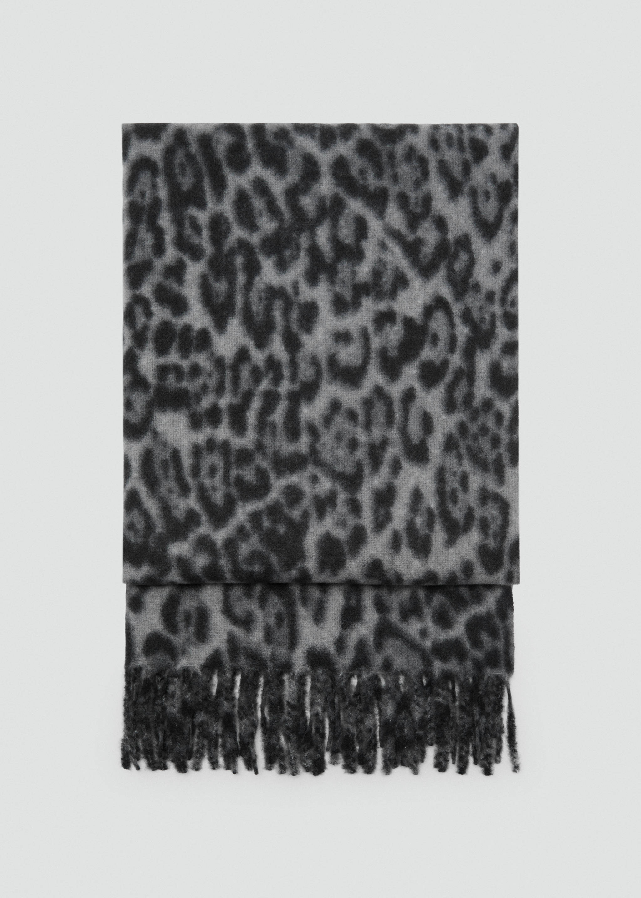 Leopard scarf with fringes - Article without model