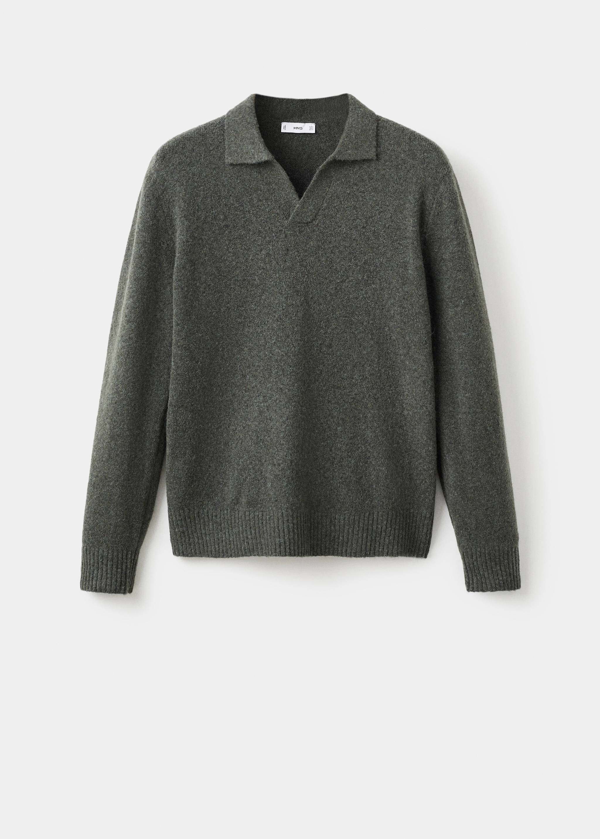 Pleteni polo pulover od mješavine vune - Artikl bez modela