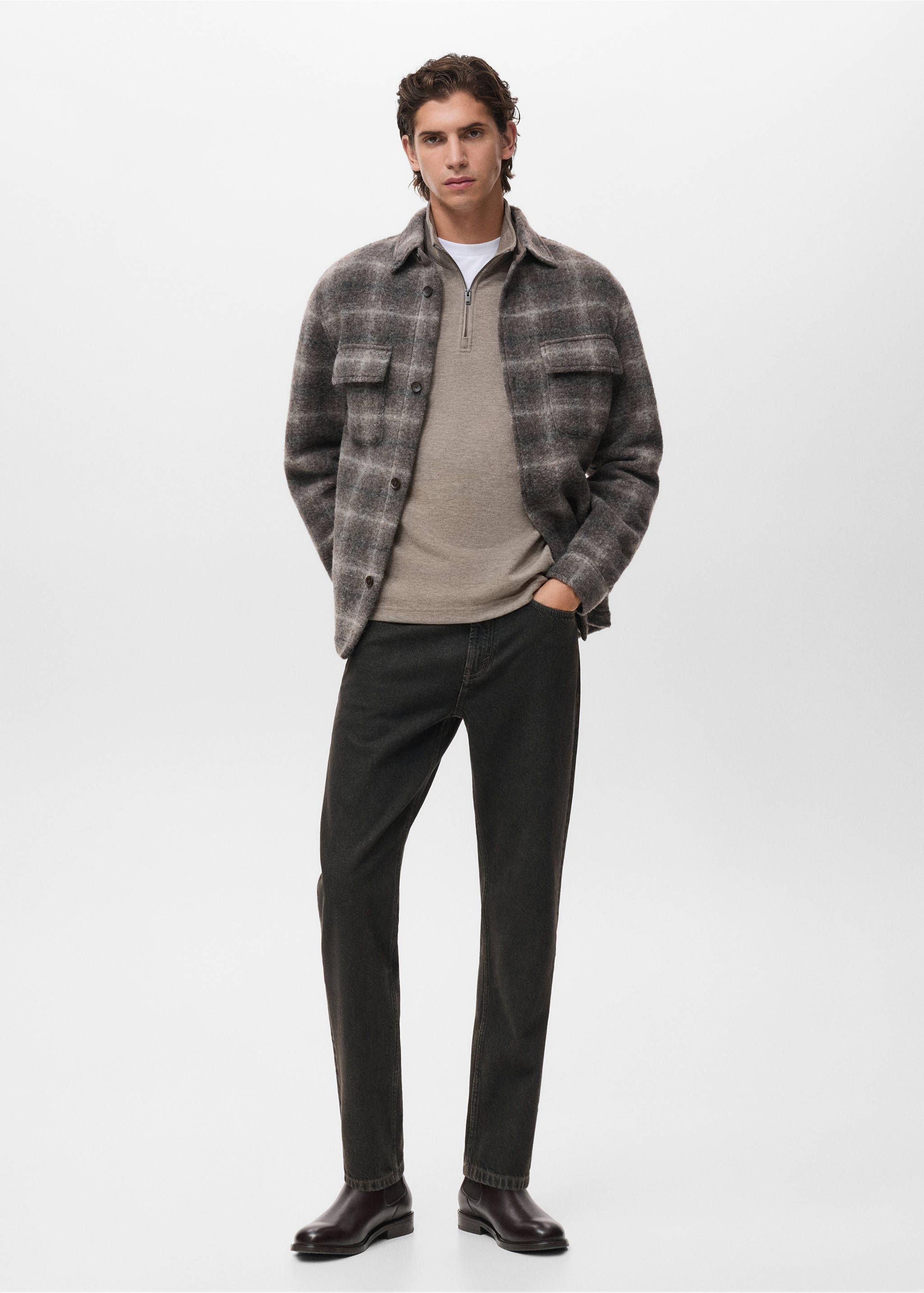 Regular-fit zip-up hoodie - General plane, Sand. Ref: 17037898-00.